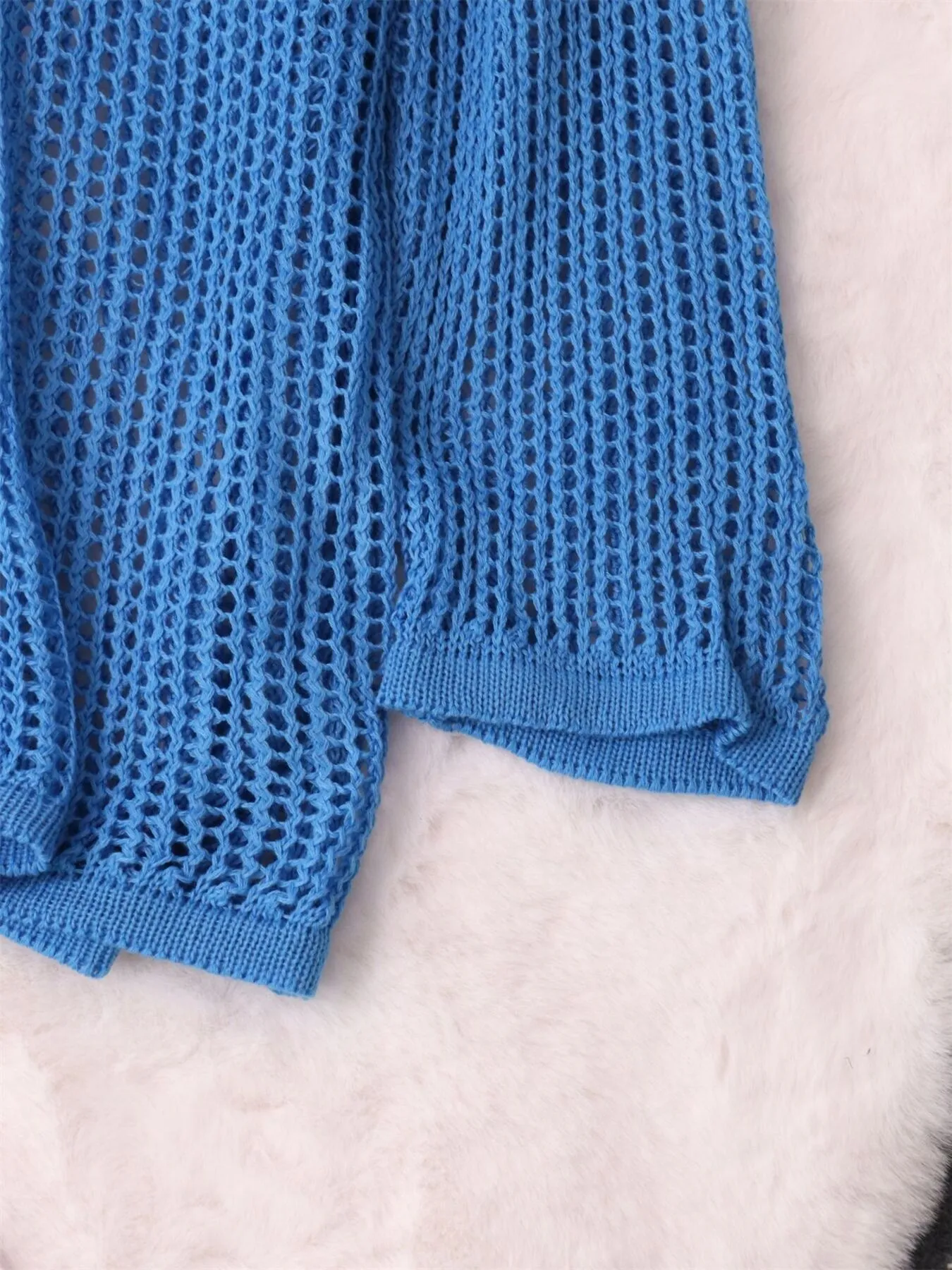 Openwork Relaxed Fit Knit Cover Up - Image 6