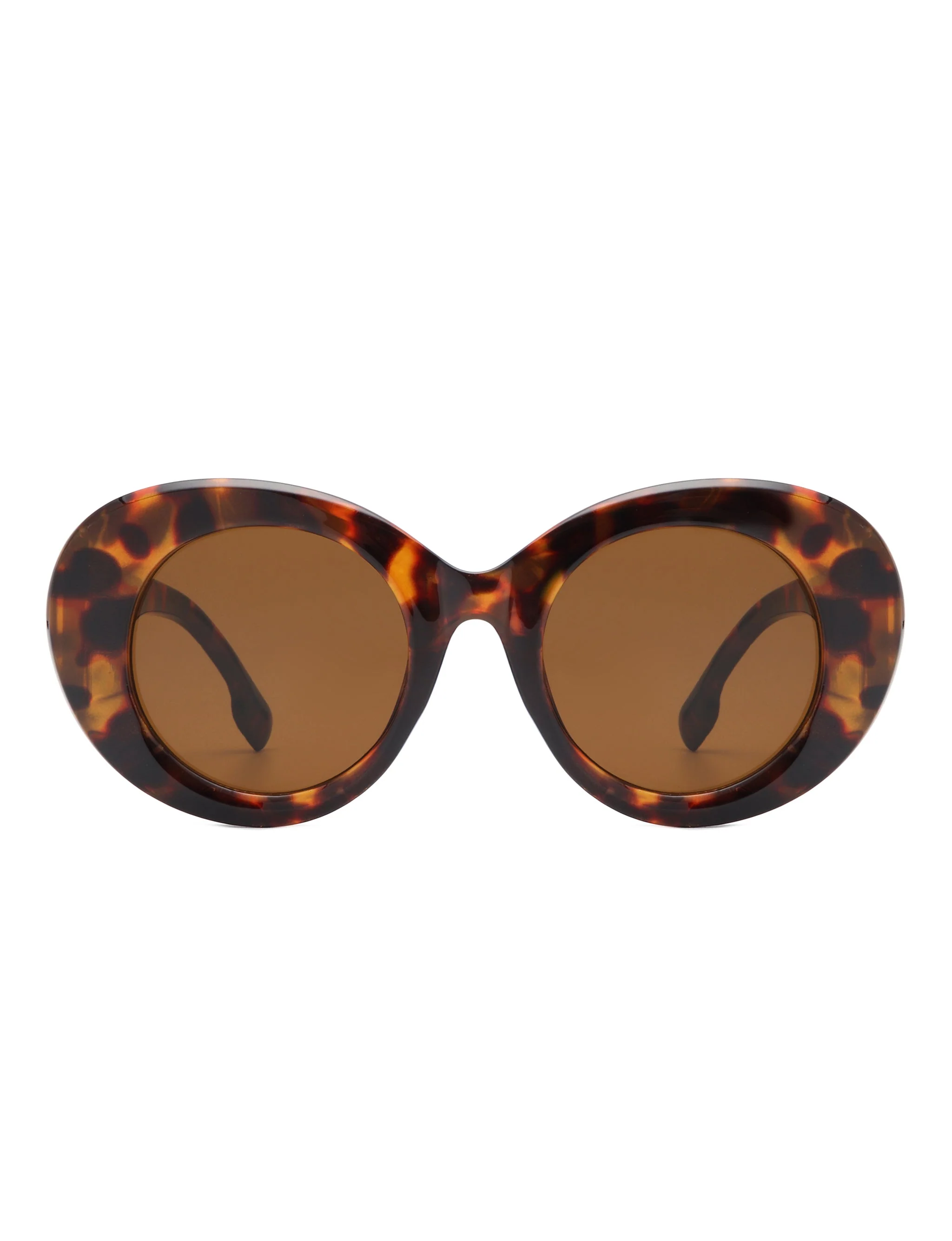 Optic - Round Oval Oversized Women's Fashion Sunglasses - Image 4