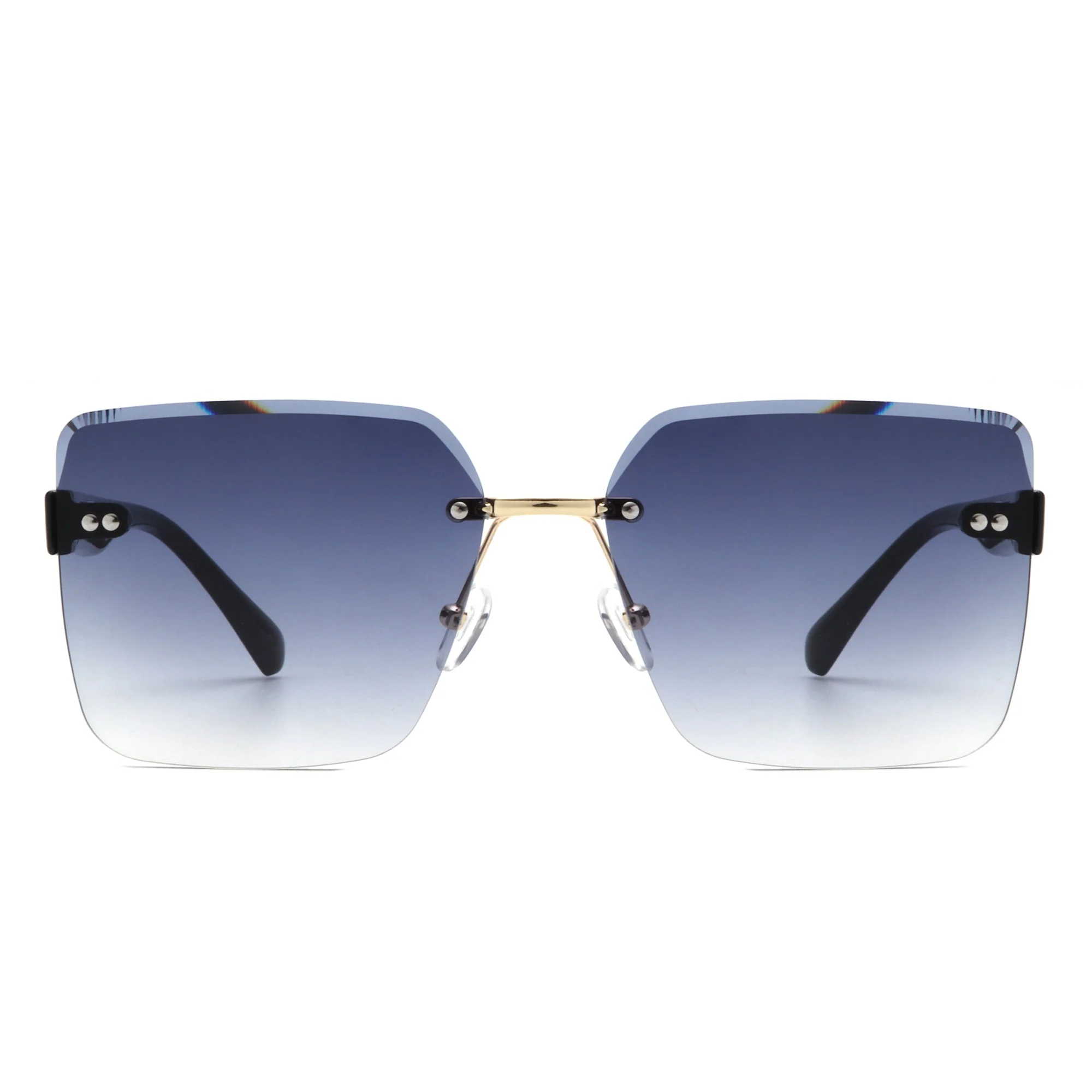 Orbit - Women's Rimless Tinted Square Fashion Sunglasses - Image 5