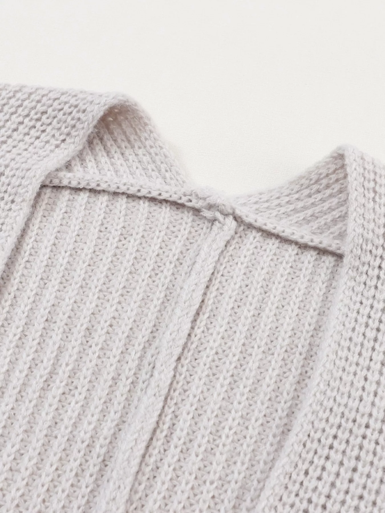 Oversized Fold Over Sleeve Open Front Cardigan - Image 8