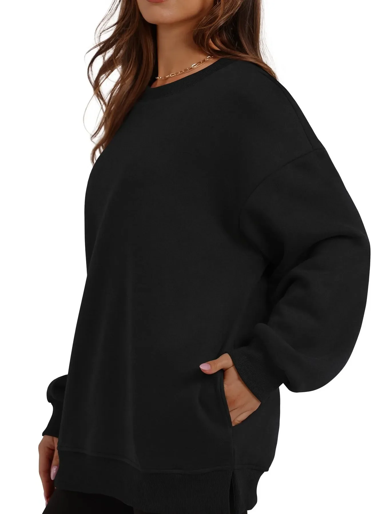 Oversized Long Sleeve Crewneck Sweatshirt - Image 15