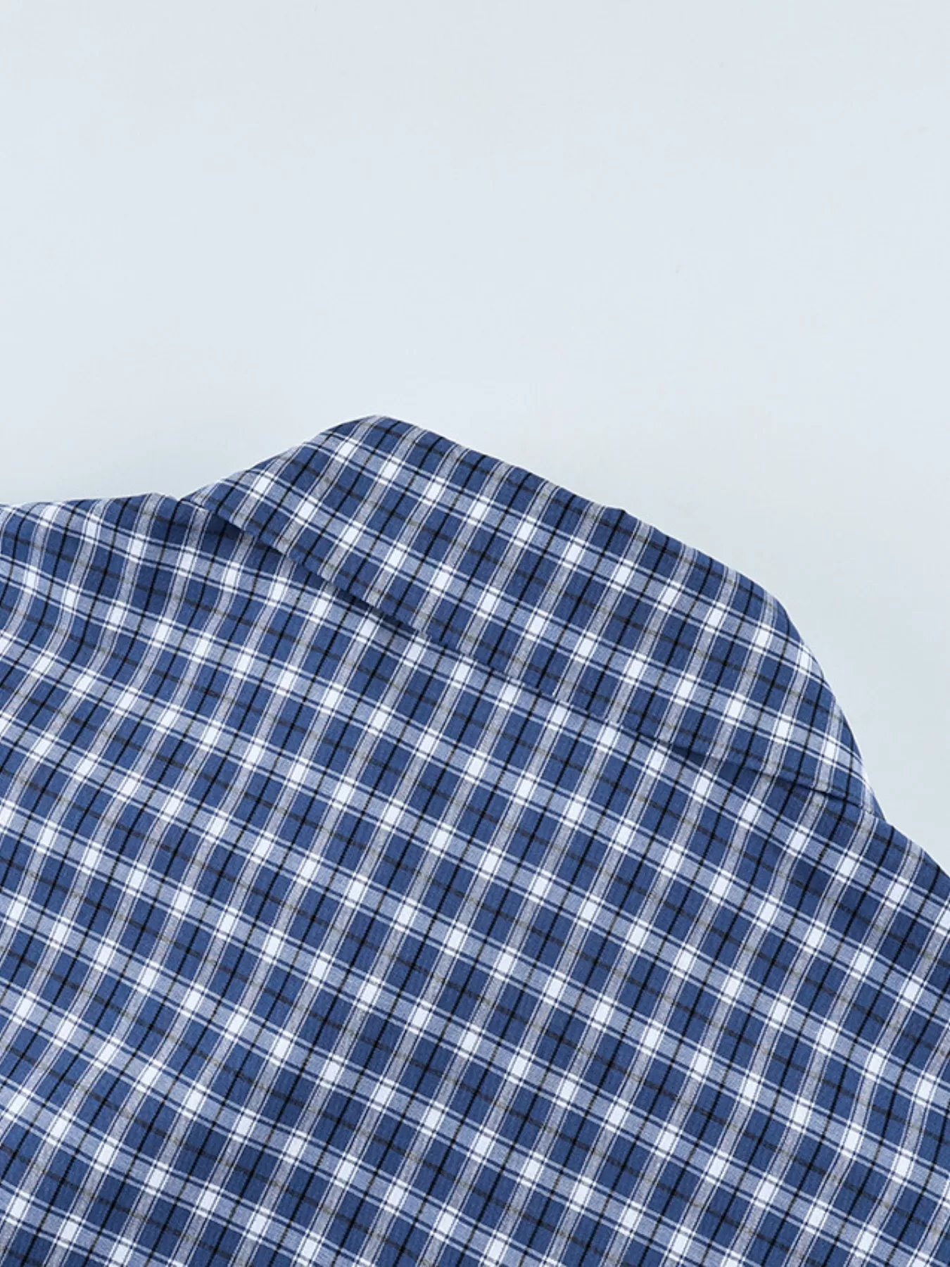 Oversized Plaid Button Up Shirt - Image 8