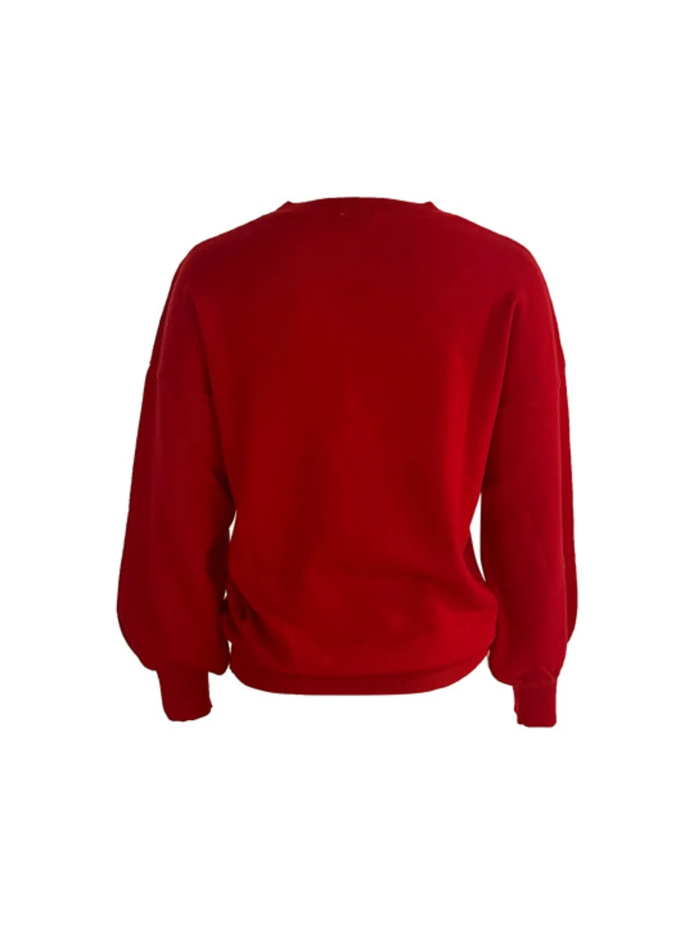 Oversized Round Neck Long Sleeve Knit Top - Image 3