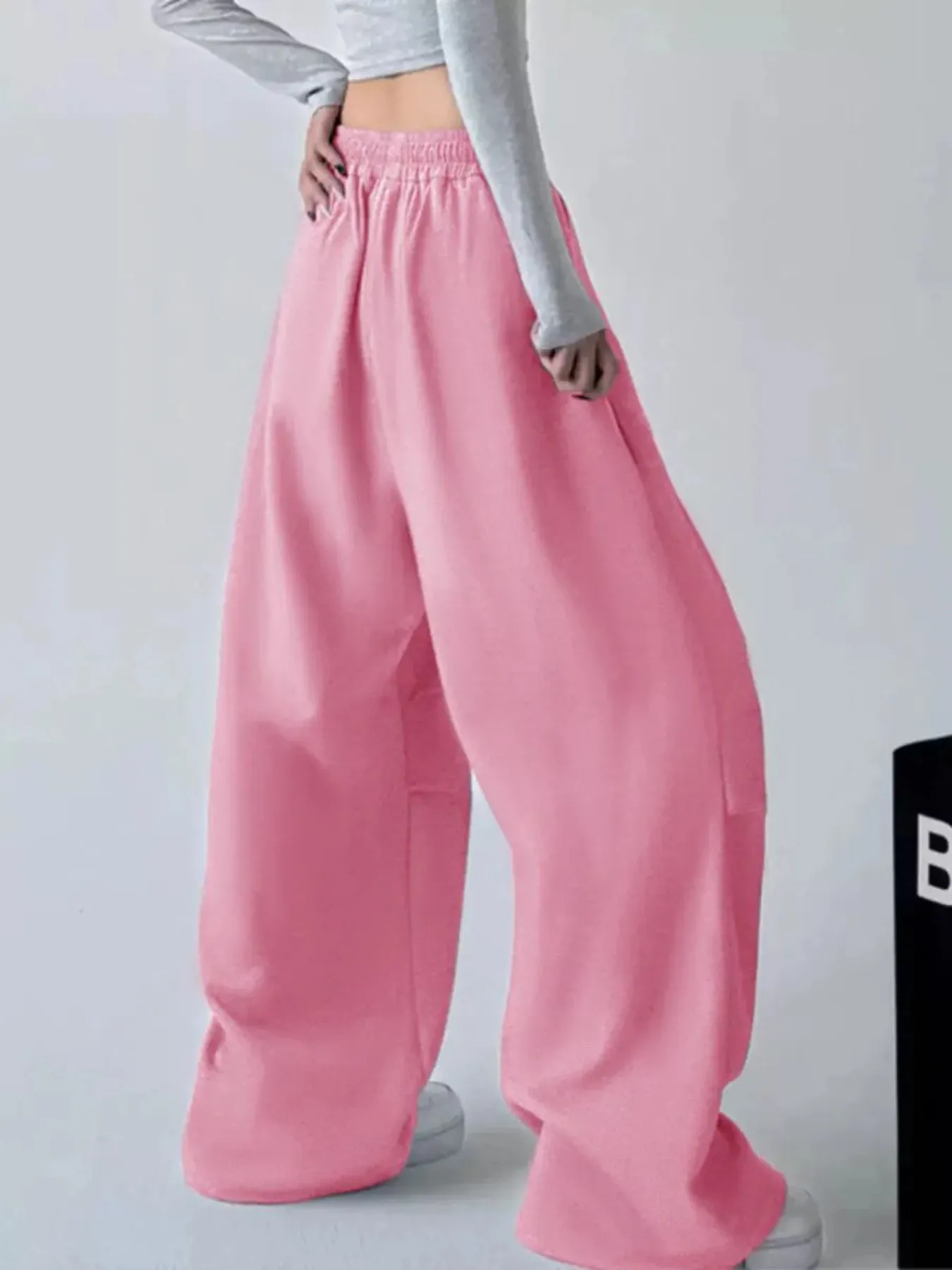 Oversized Wide Leg Drawstring Pants - Image 12