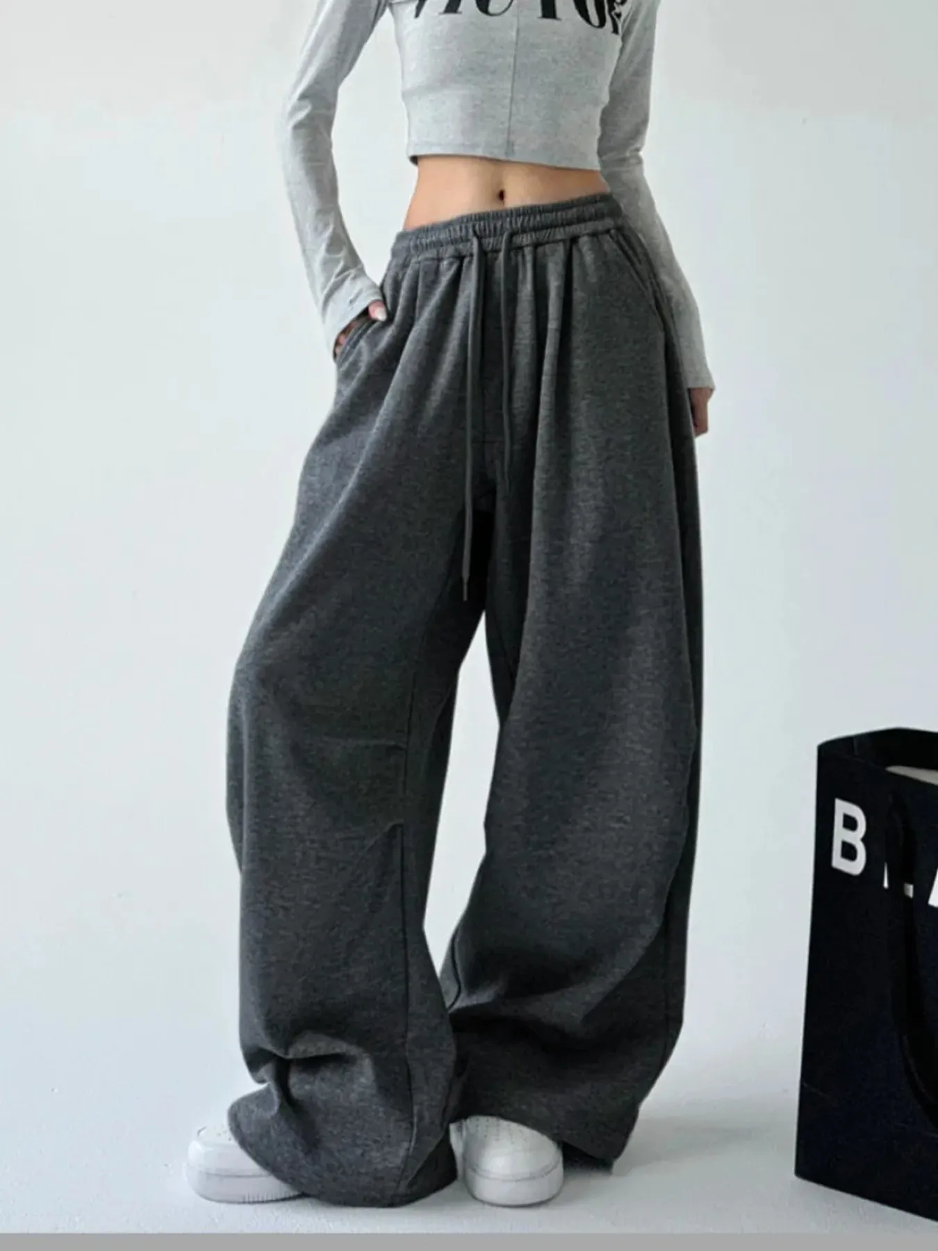 Oversized Wide Leg Drawstring Pants - Image 14