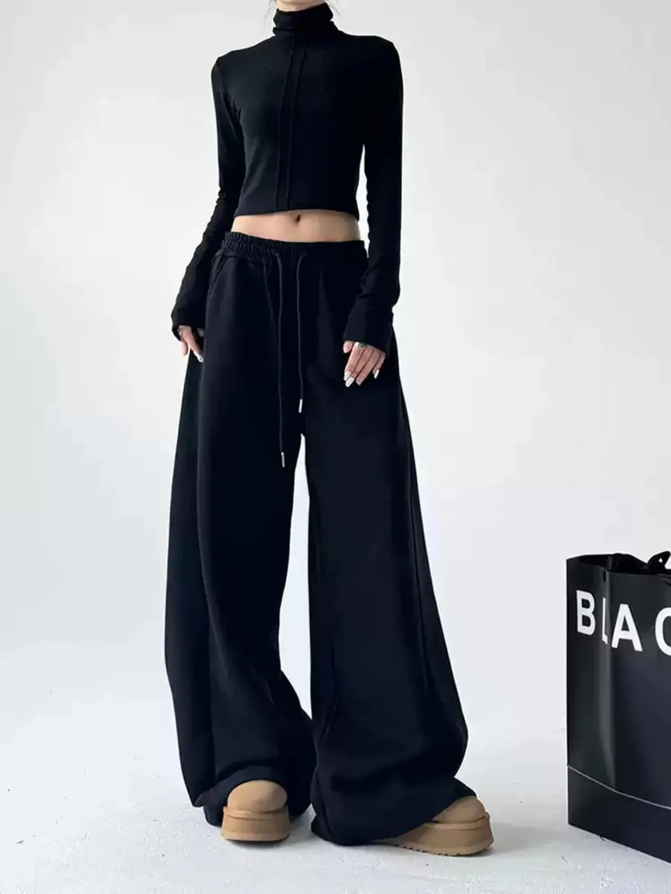 Oversized Wide Leg Drawstring Pants - Image 17
