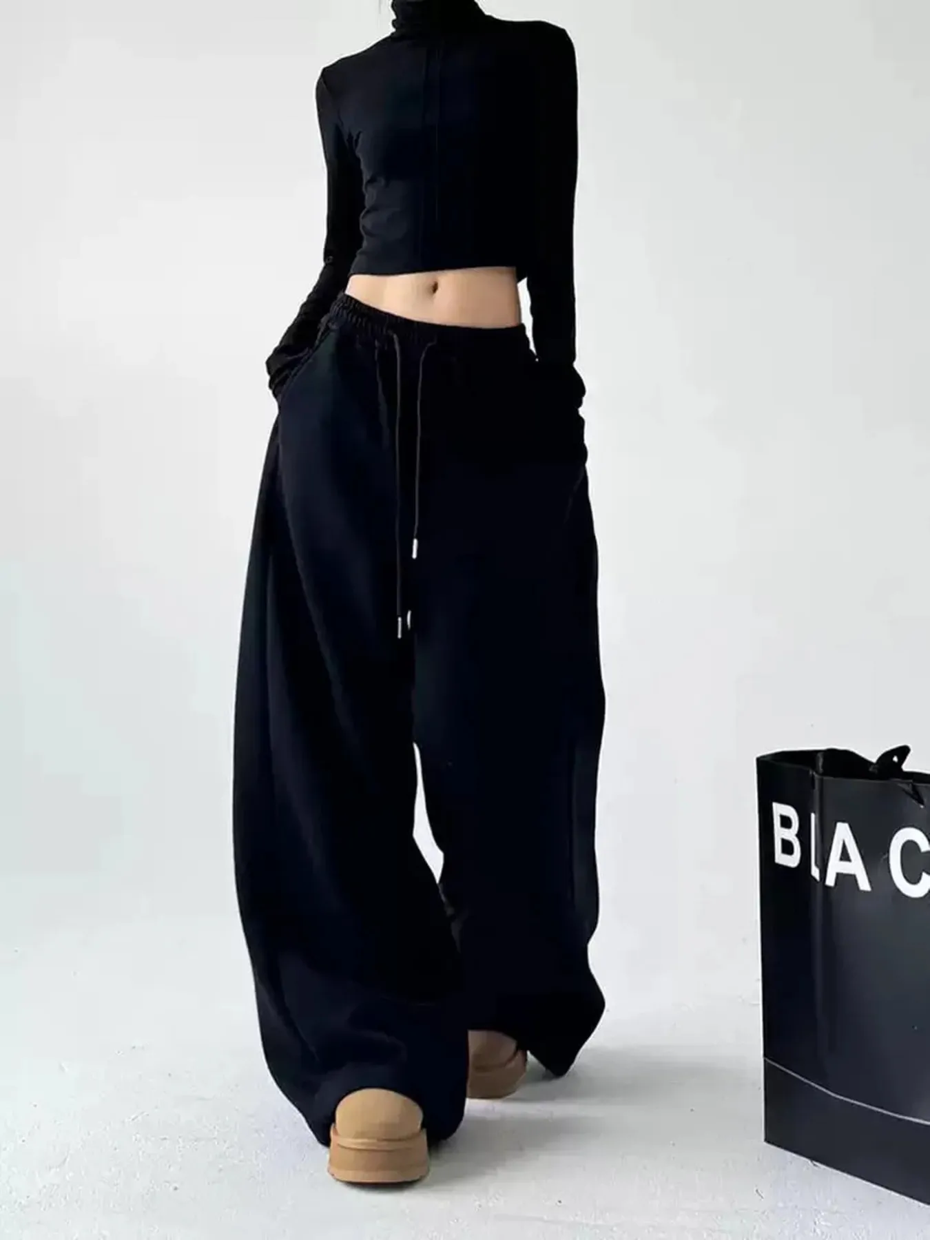 Oversized Wide Leg Drawstring Pants - Image 18