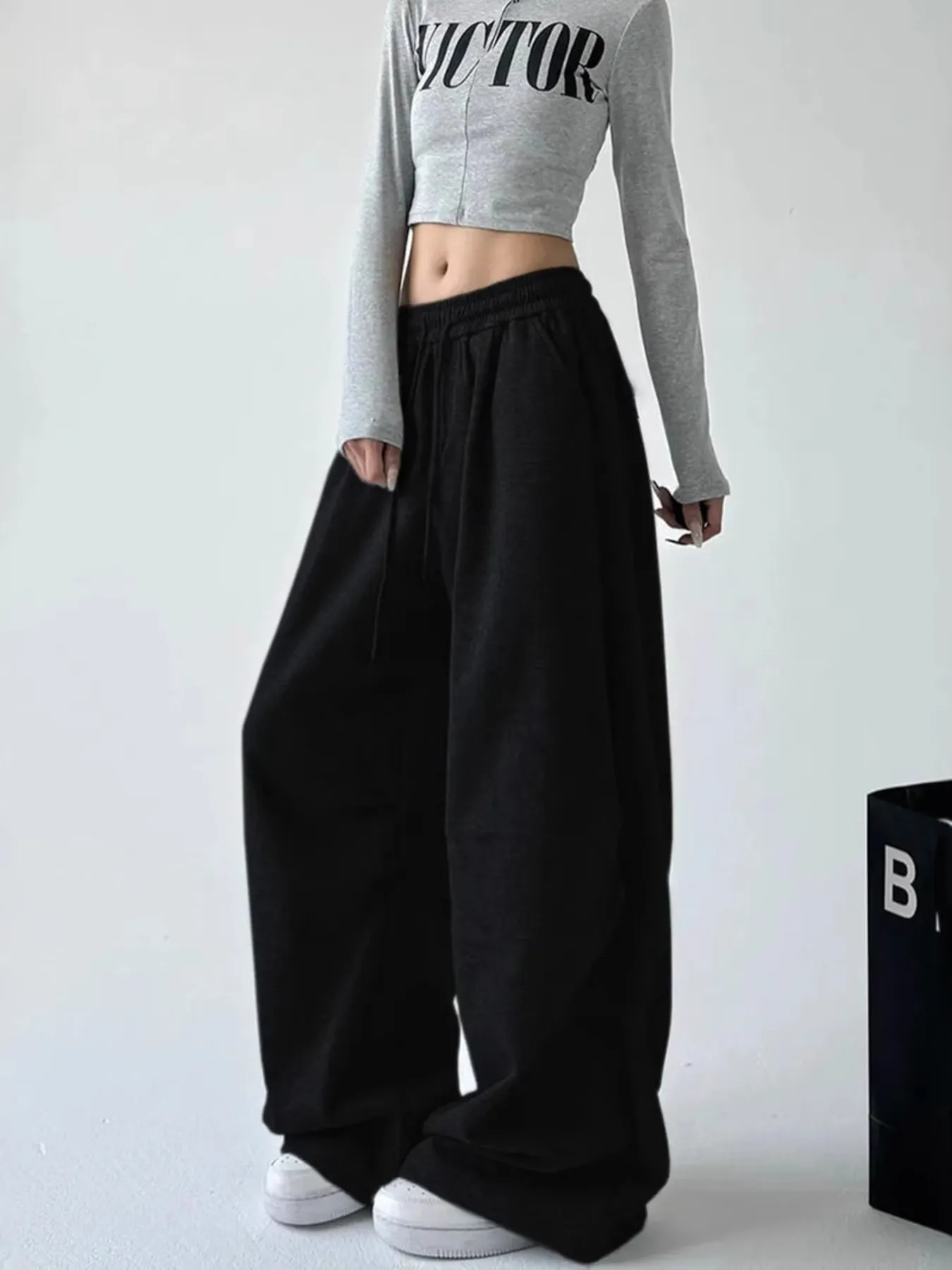 Oversized Wide Leg Drawstring Pants - Image 19