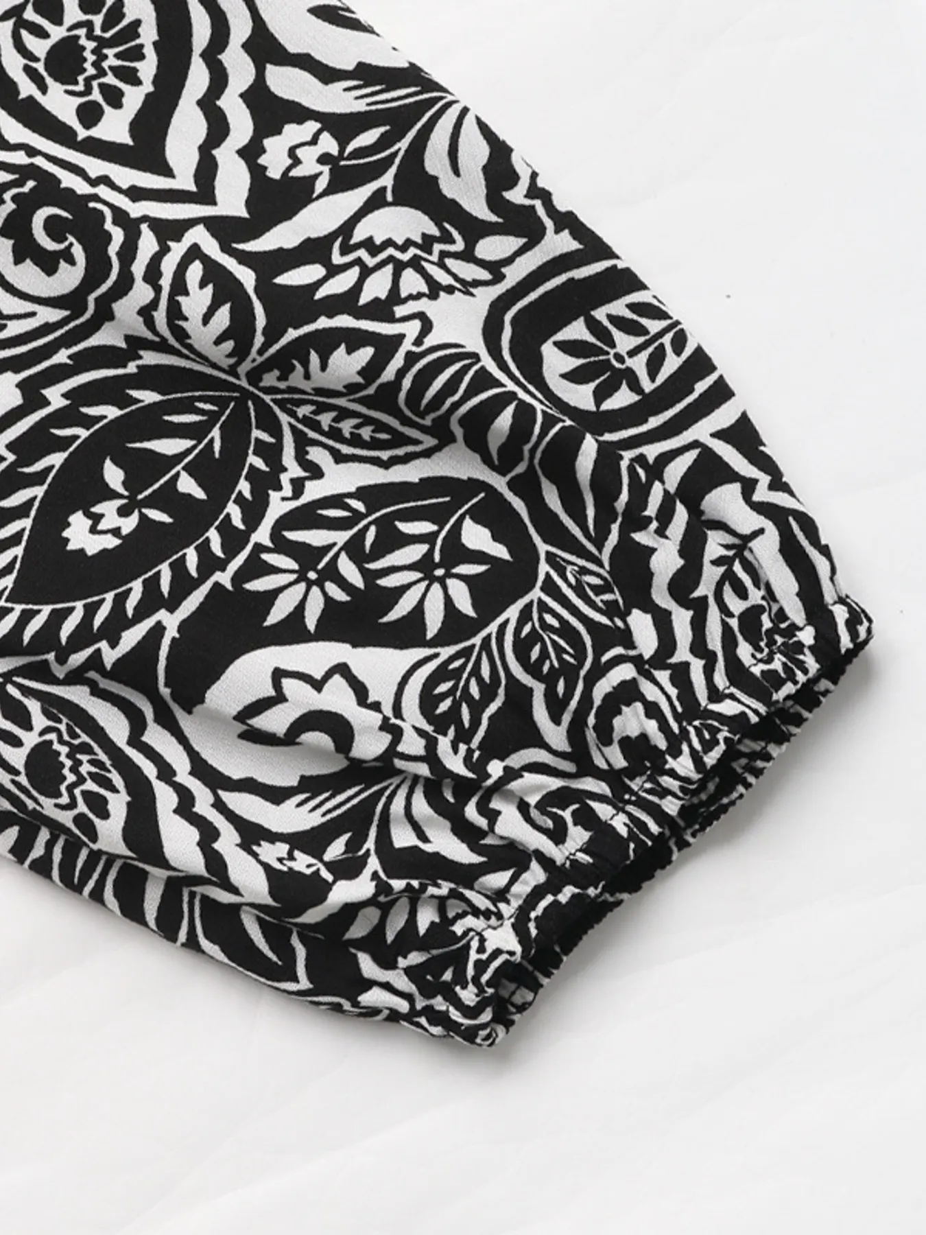 Paisley Print Long Sleeve Midi Dress - Image 8