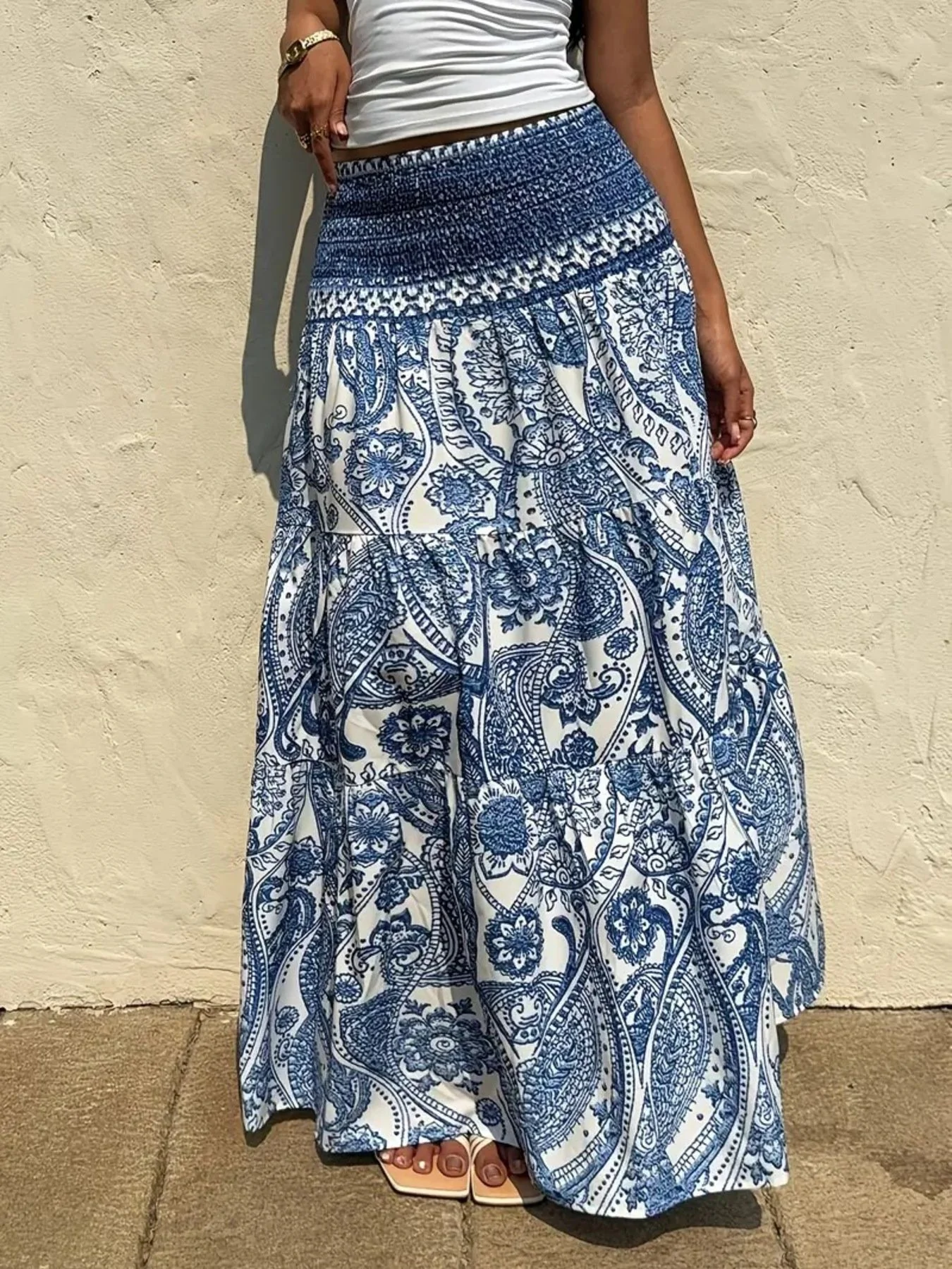 Paisley Print Maxi Skirt - Image 3