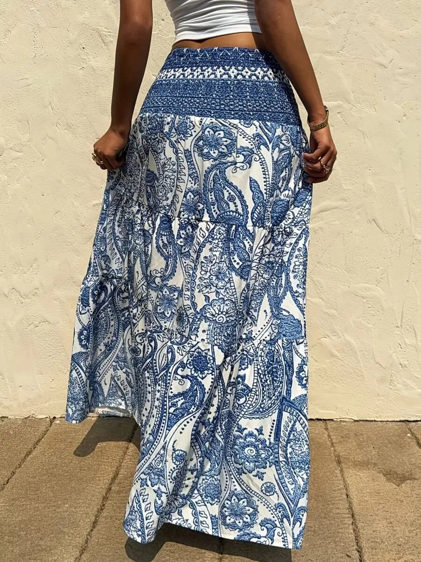 Paisley Print Maxi Skirt - Image 4