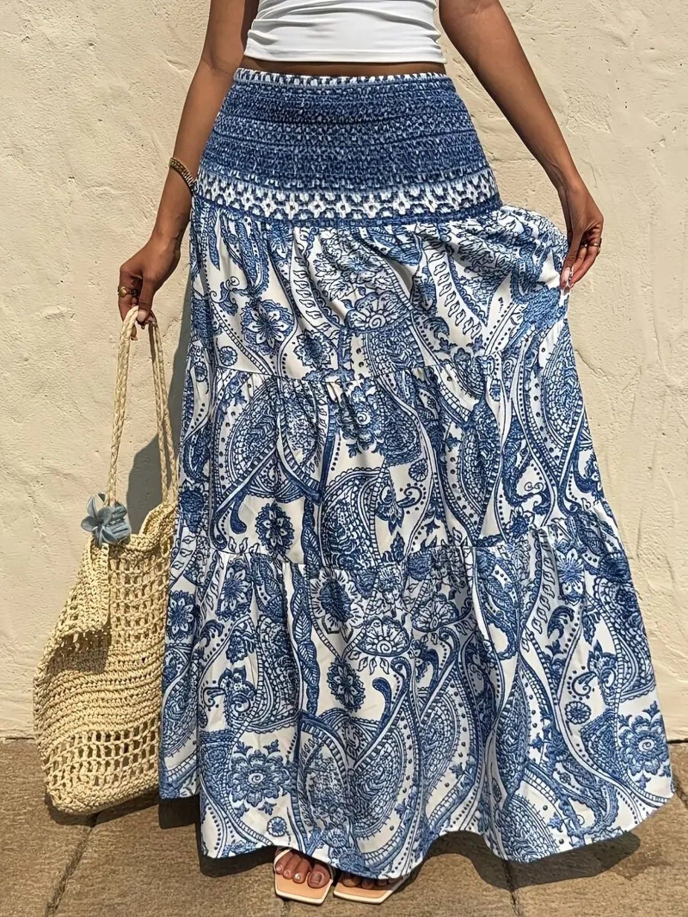 Paisley Print Maxi Skirt - Image 5