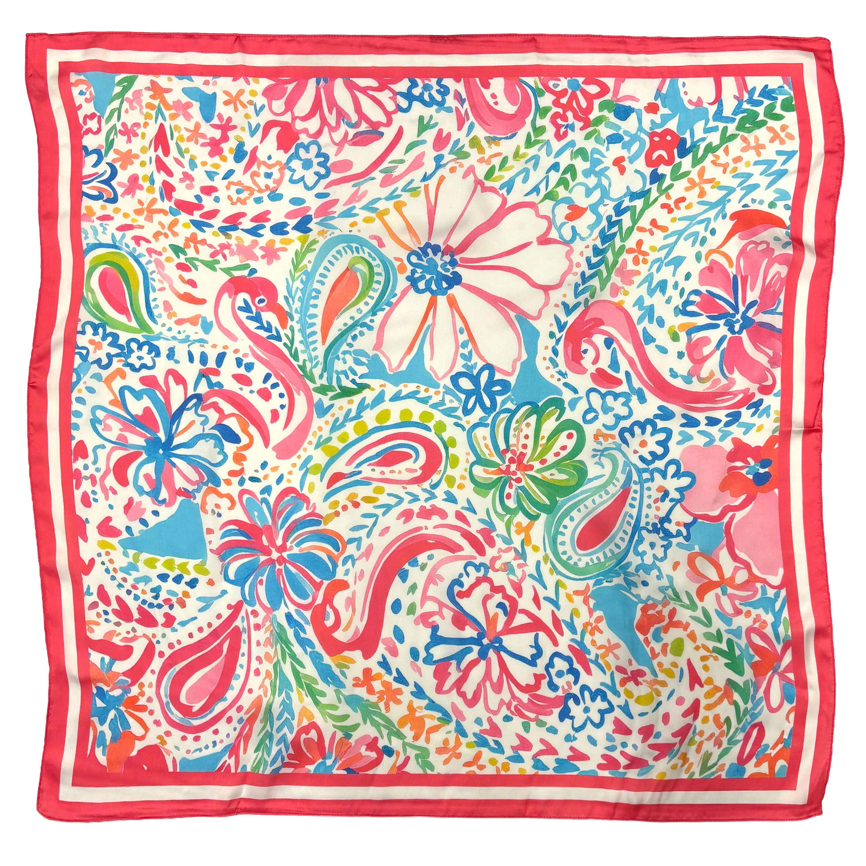 Paisley Print Square Scarf - Image 6