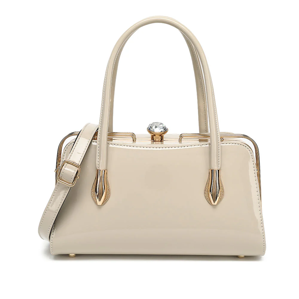 Patent Leather Frame Satchel - Image 2