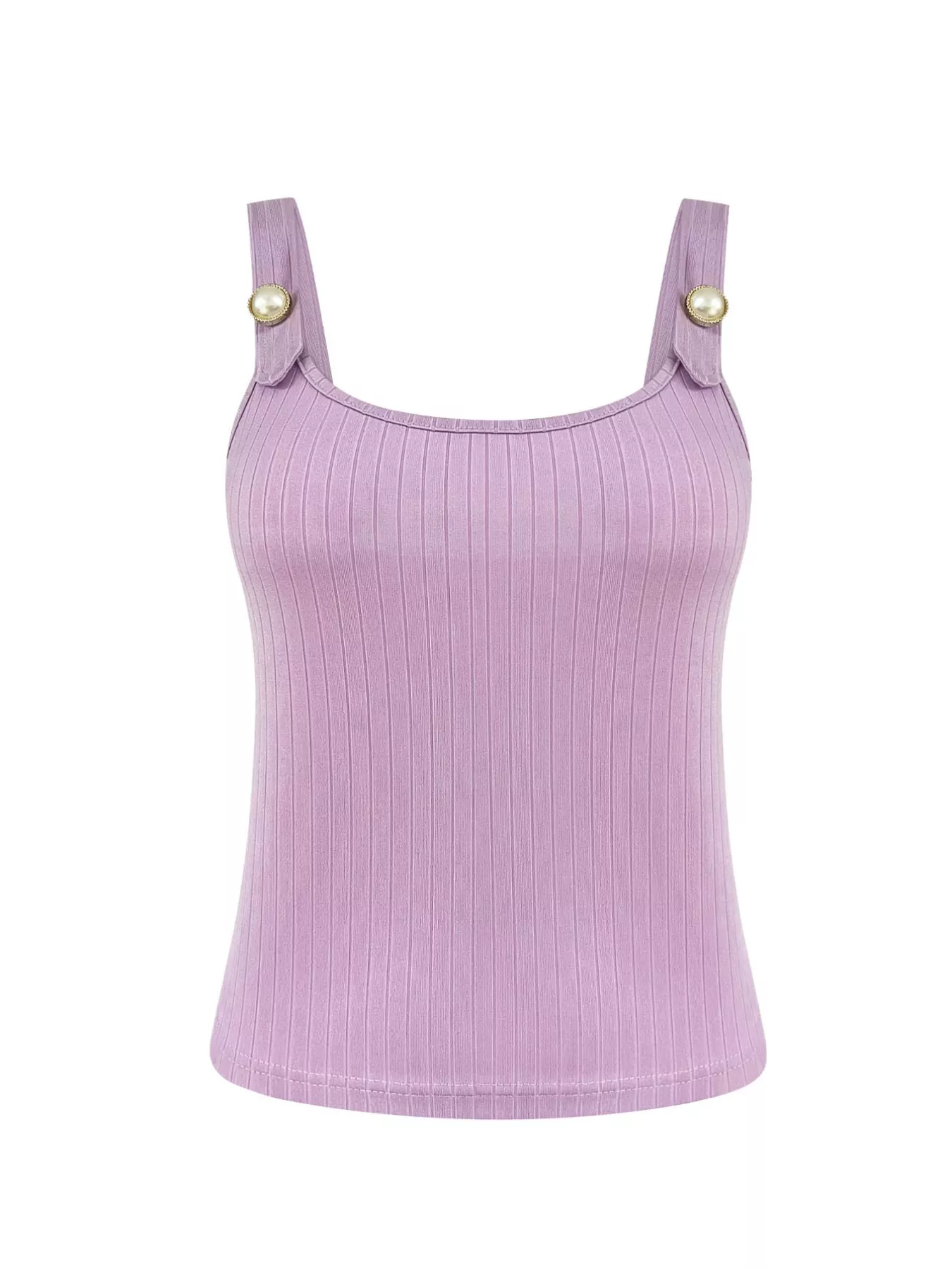 Pearl Detail Scoop Neck Tank - Image 8