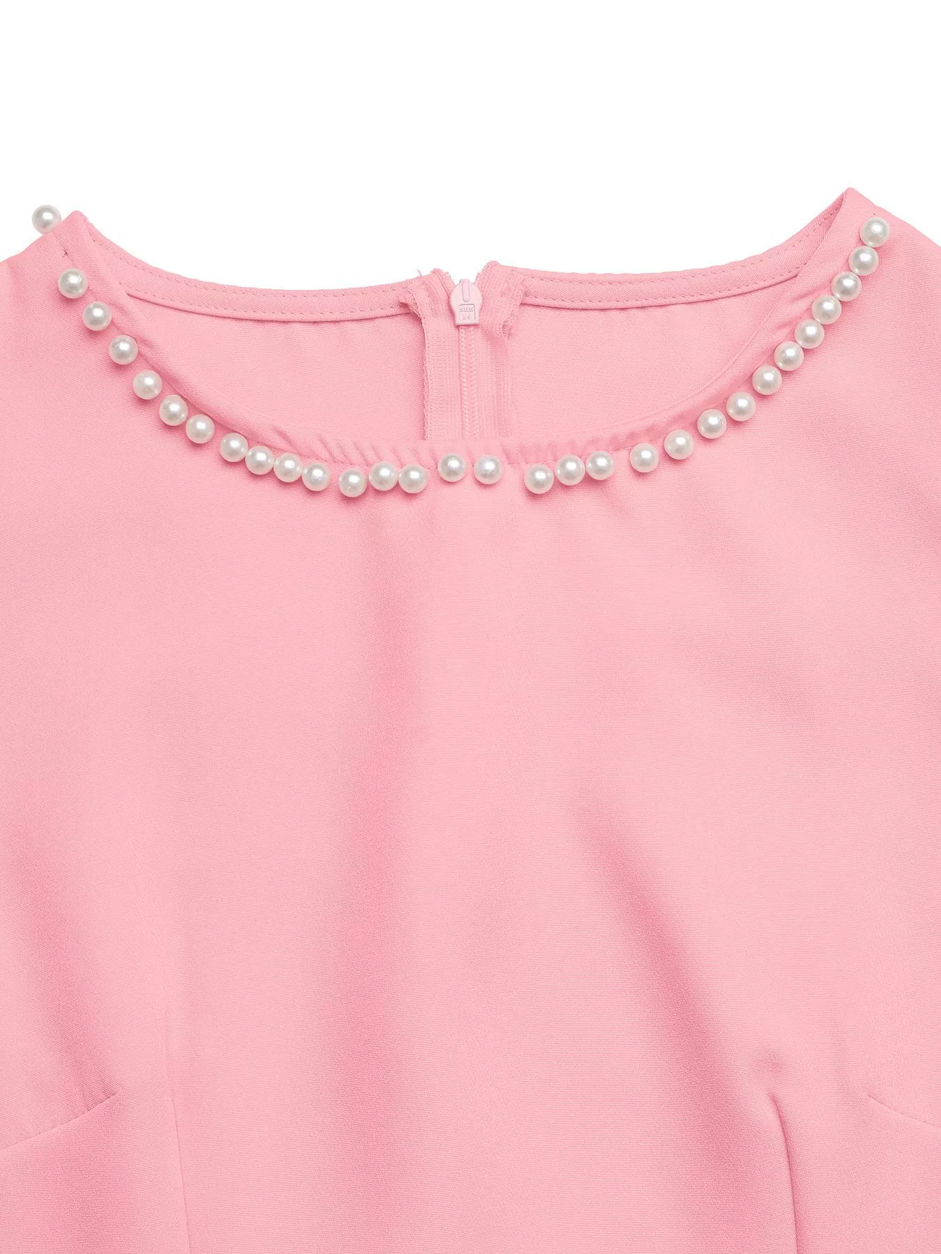 Pearl Trim Sleeveless Mini Dress - Image 7