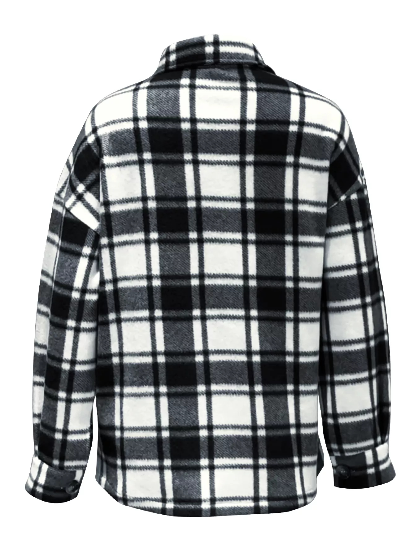 Plaid Button-Up Jacket - Image 2
