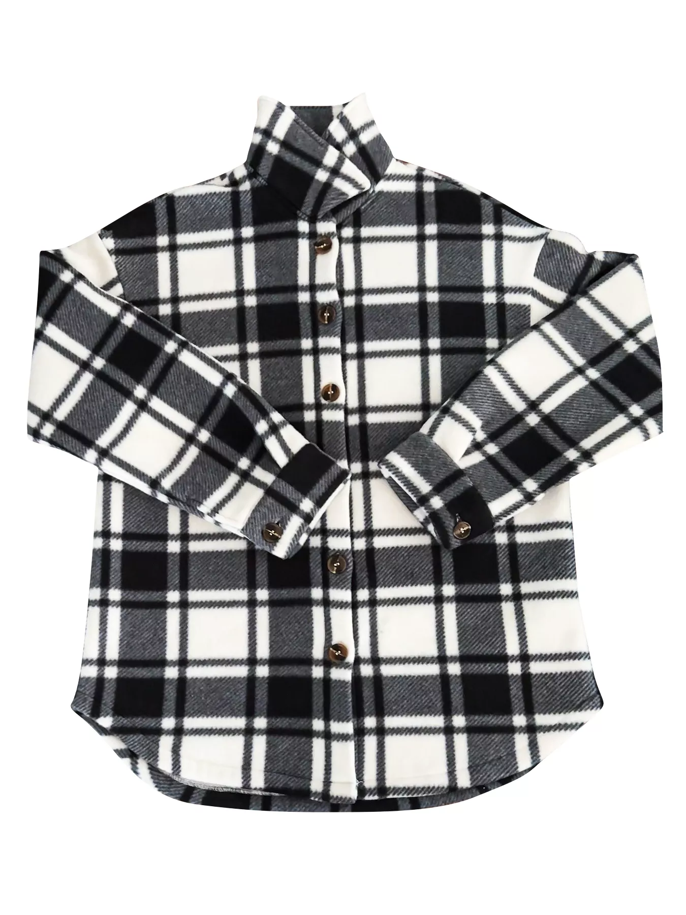 Plaid Button-Up Jacket - Image 4