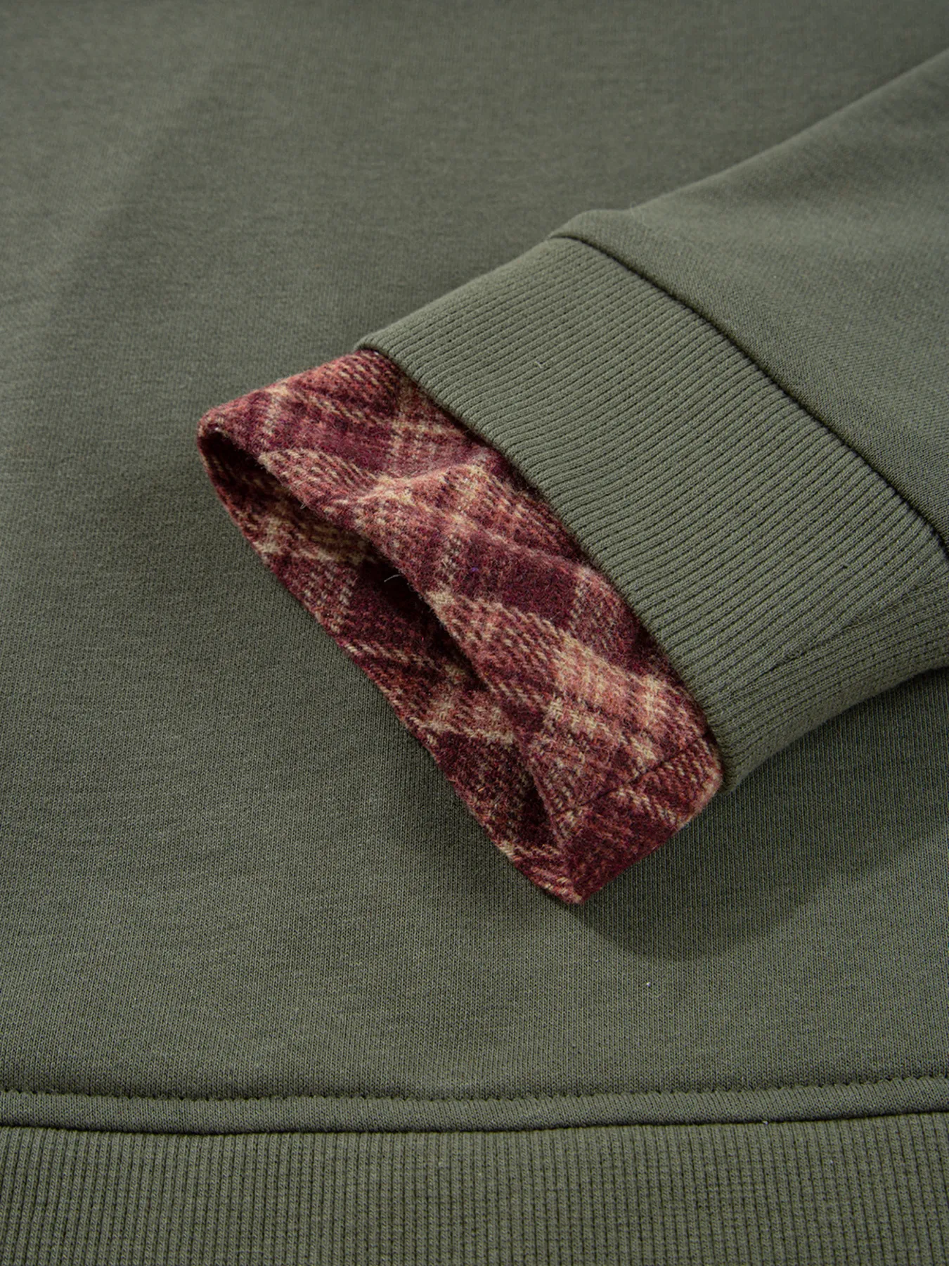 Plaid Patchwork Drop Shoulder Sweatshirt - Image 8
