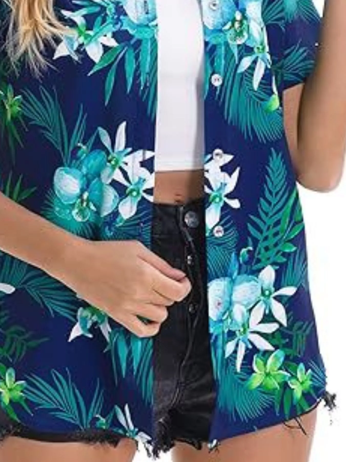 Plant Print Short Sleeve Shirt - Image 21