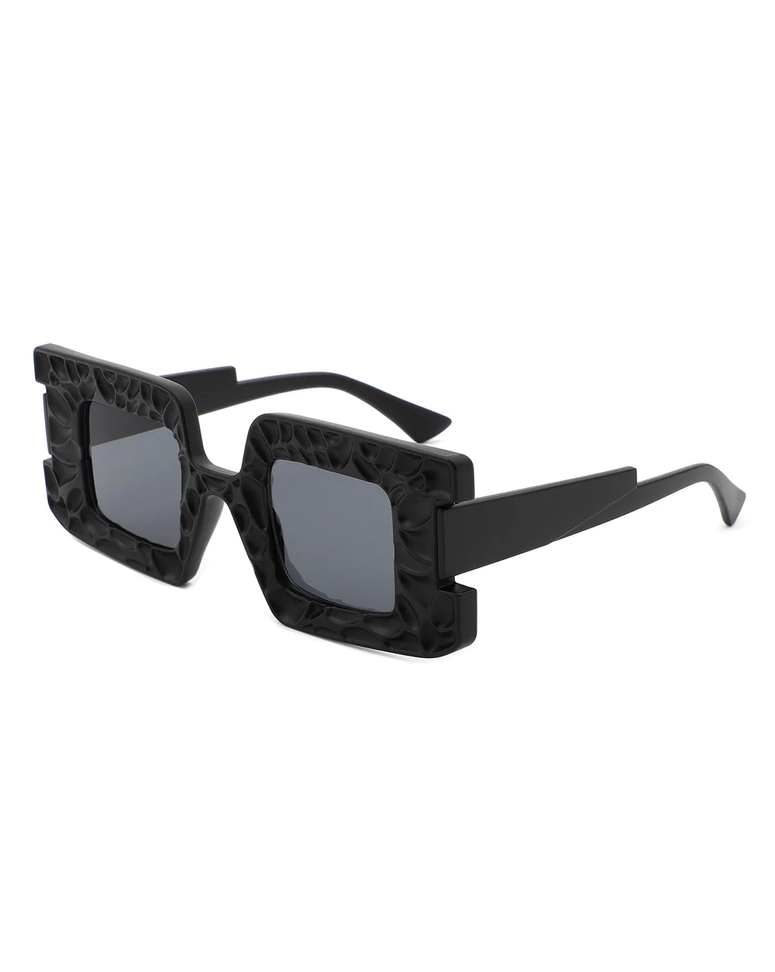 Pledge - Modern Chunky Geometric Square Fashion Sunglasses - Image 3