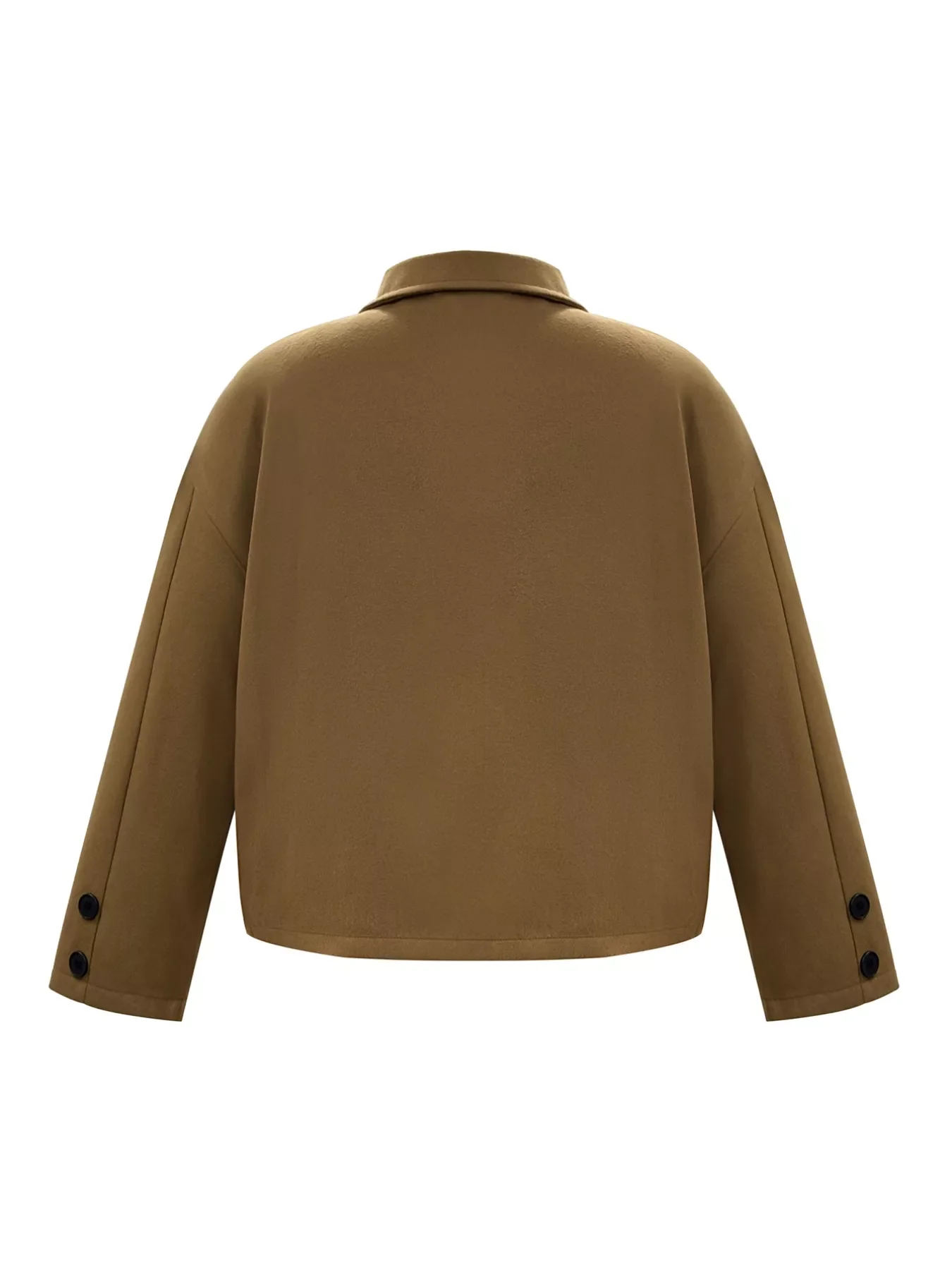 Plus Size Button-Down Cropped Outerwear - Image 4
