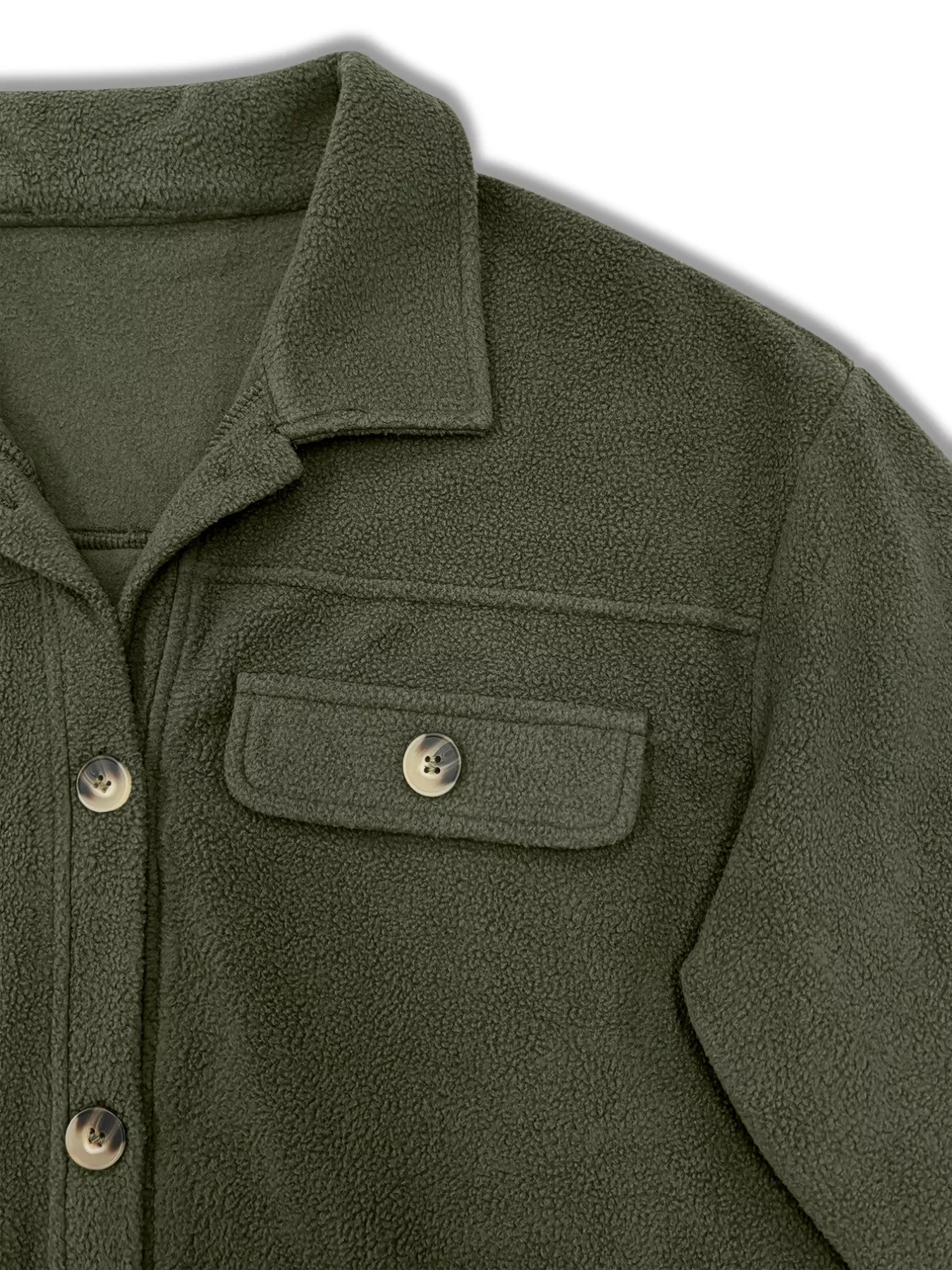 Plus Size Button-Down Dropped Shoulder Shacket - Image 7