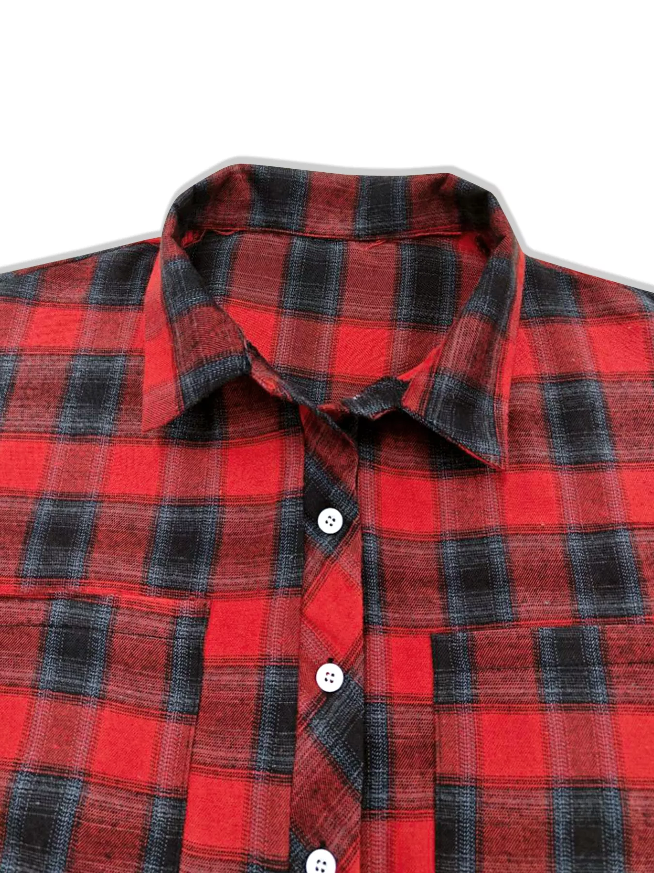 Plus Size Plaid Button-Down Shirt - Image 7