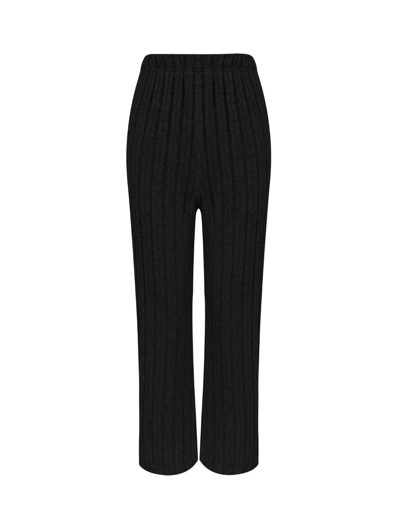 Plus Size Ribbed Knit Button-Front Top and Pants Set - Image 6