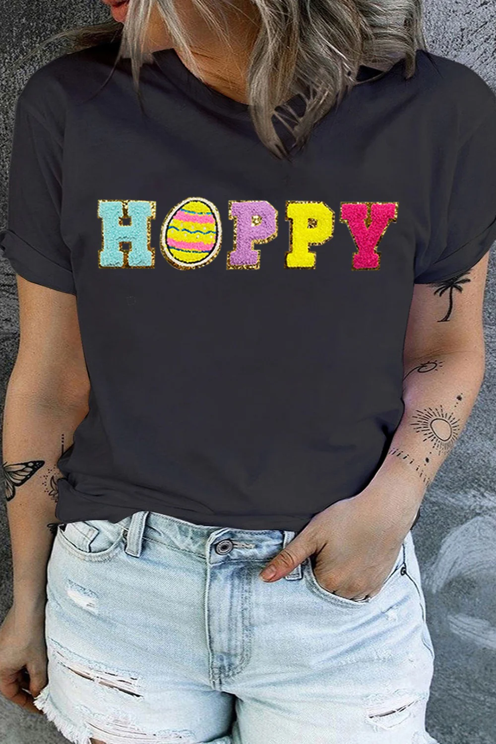 Plus Size Round Neck Short Sleeve T-Shirt - Image 6