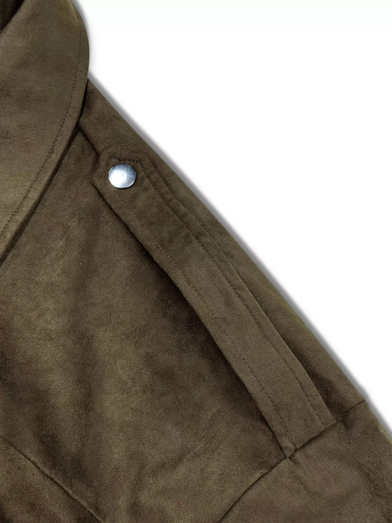 Plus Size Suede Cropped Bomber Jacket - Image 11