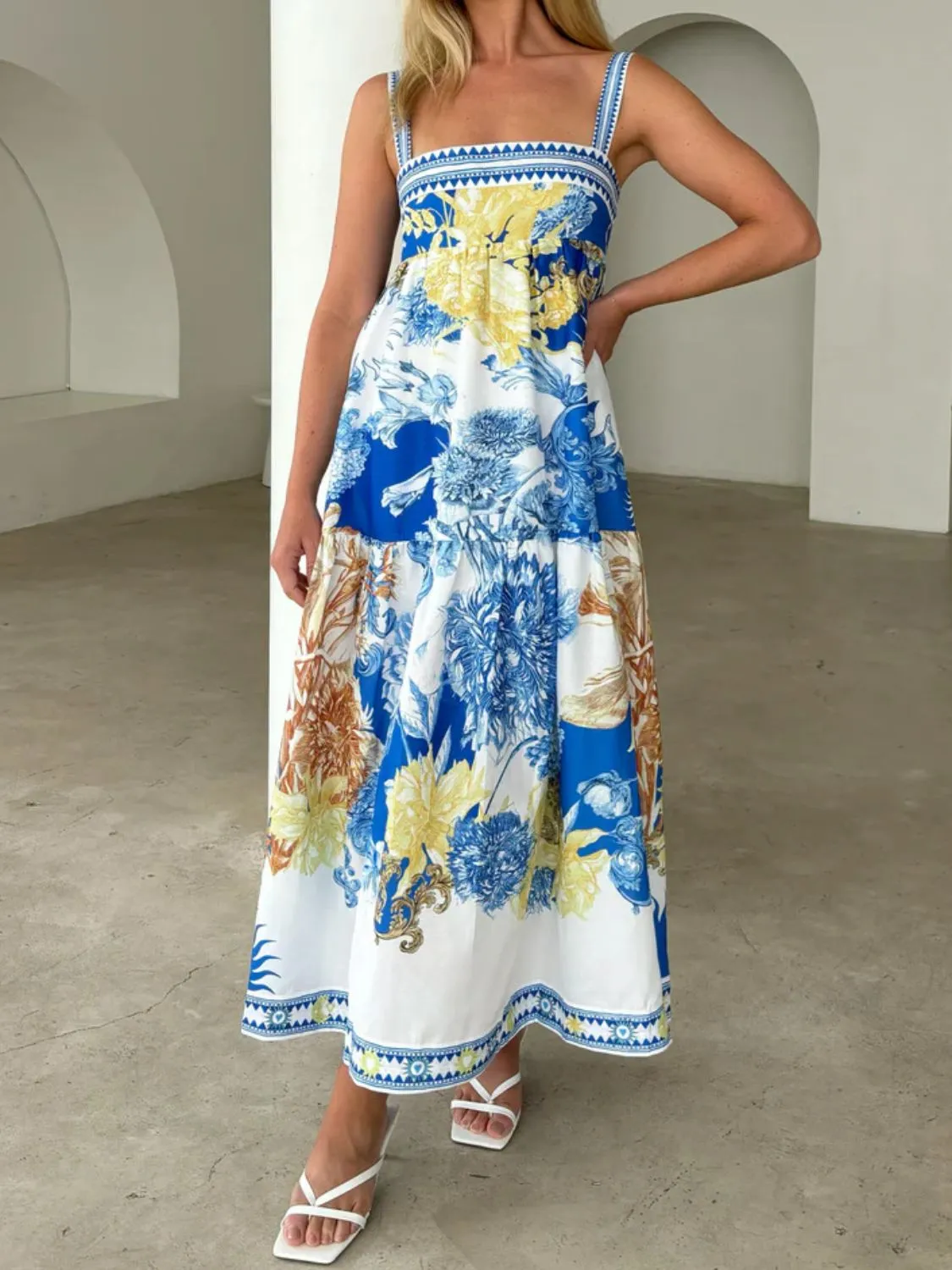 Pocketed Printed Sleeveless Cami Dress - Image 9