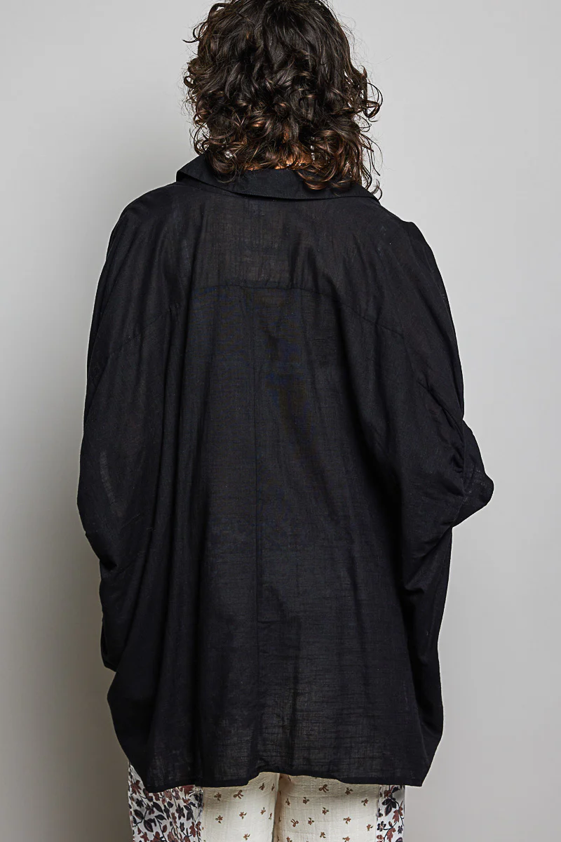 POL Button Down Half Dolman Sleeve Shirt - Image 4