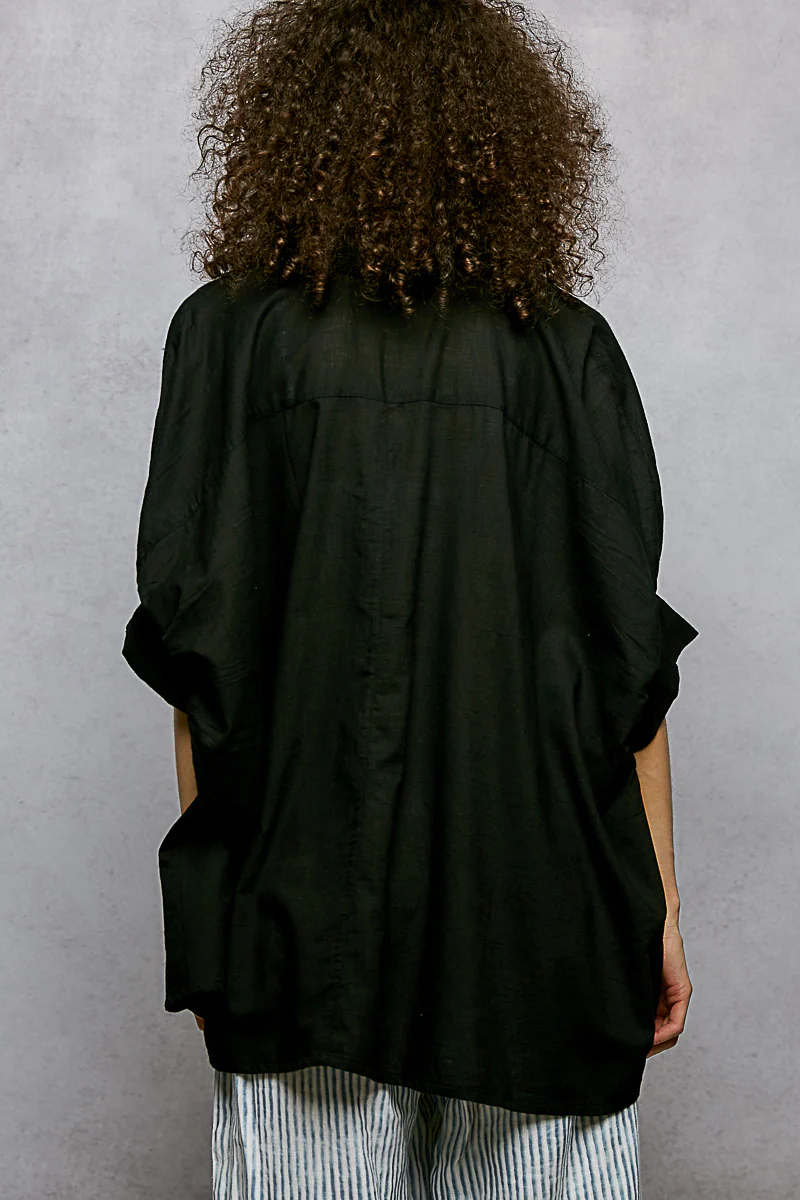 POL Button Down Half Dolman Sleeve Shirt - Image 9
