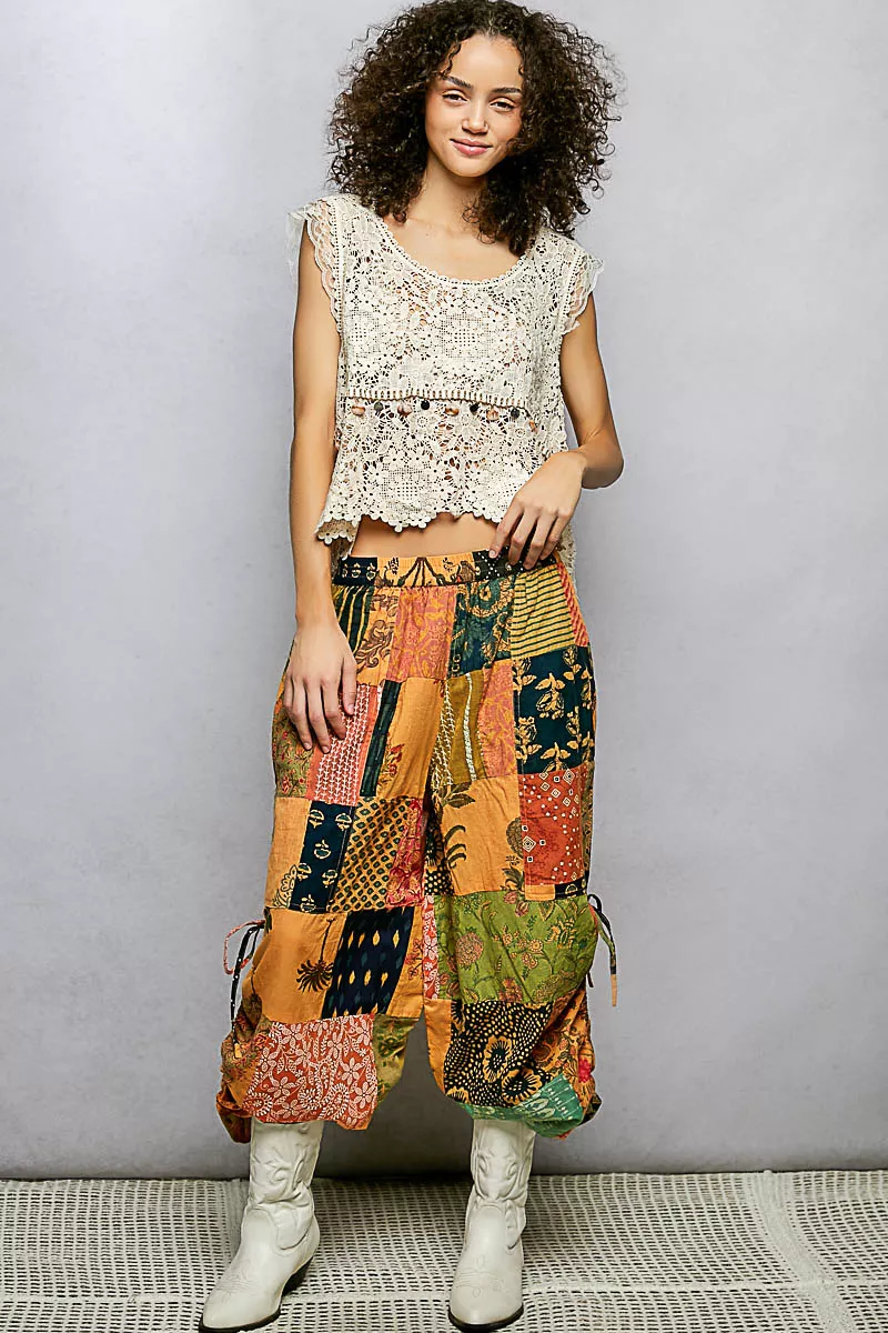 POL Lace Trim Openwork V-Neck Crochet Tank with Scalloped Edge - Image 10