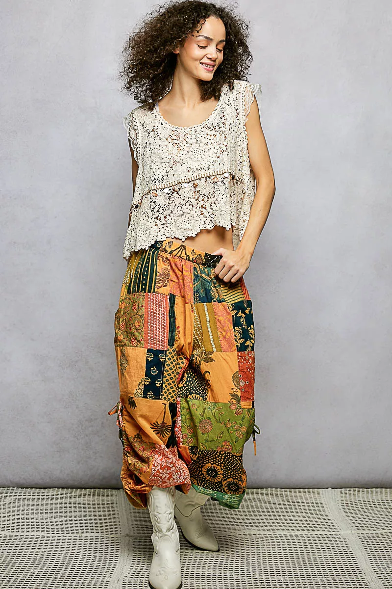 POL Lace Trim Openwork V-Neck Crochet Tank with Scalloped Edge - Image 11
