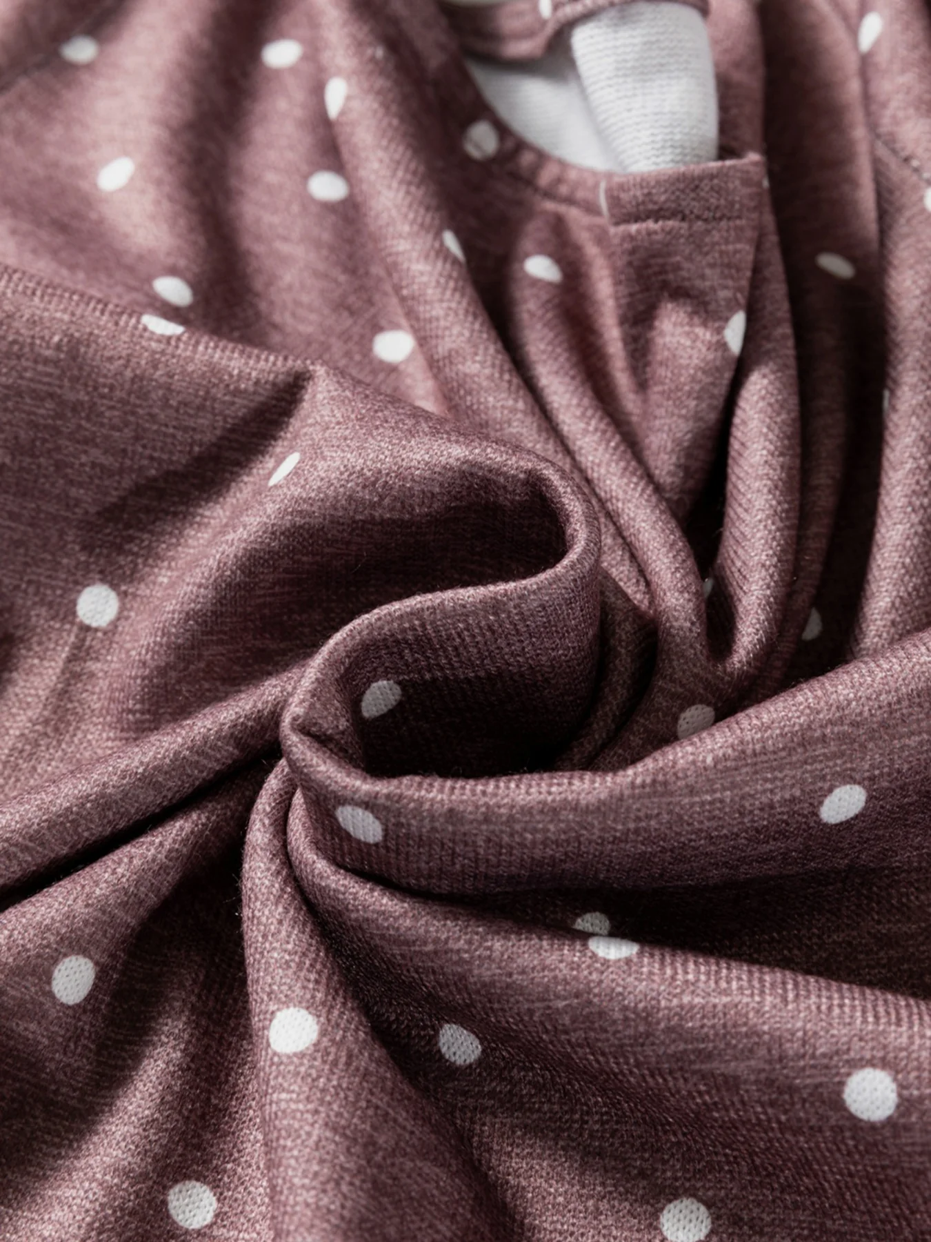 Polka Dot Boat Neck Knit Long Sleeve T Shirt - Image 18