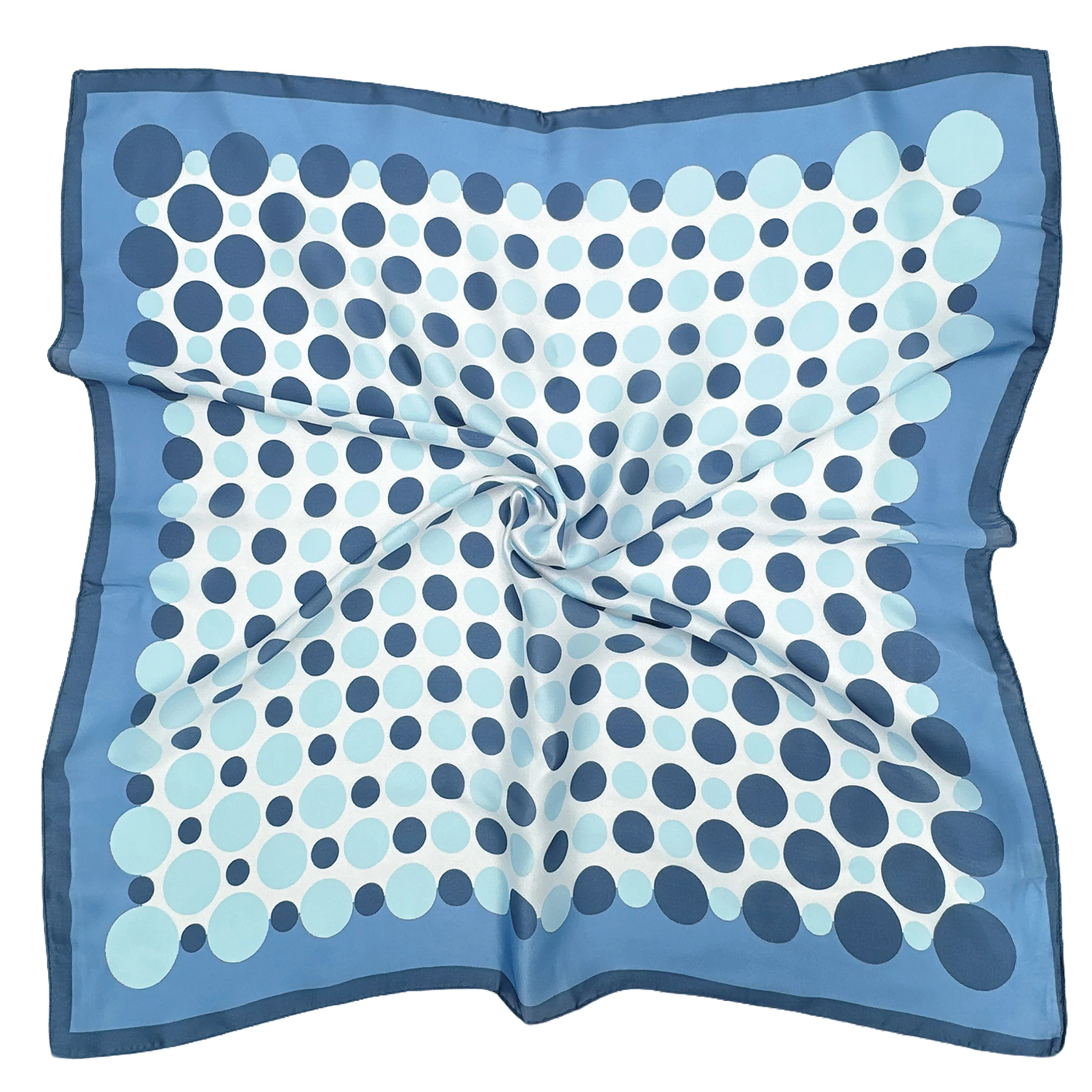 Polka Dot Border Print Square Scarf - Image 5