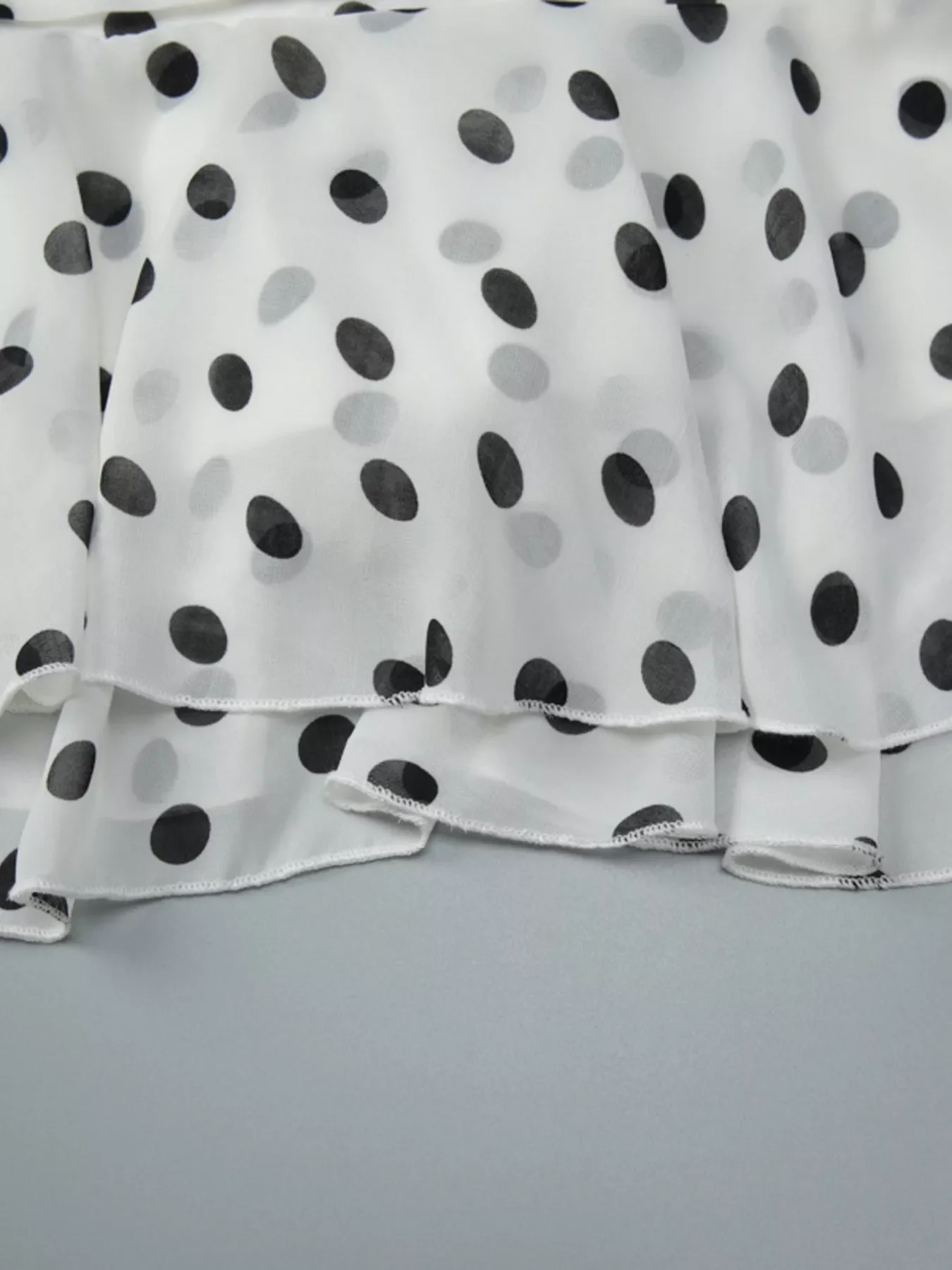 Polka Dot Halter Neck Ruffle Dress - Image 17