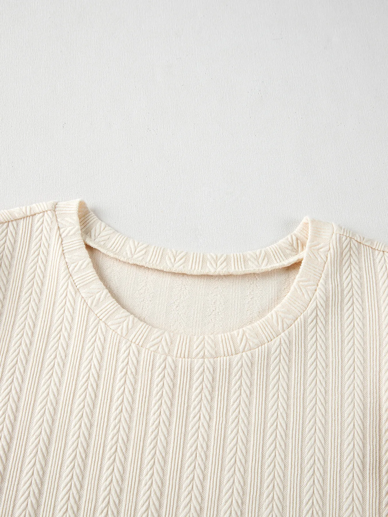 Polka Dot Mesh Puff Sleeve Textured Blouse - Image 5