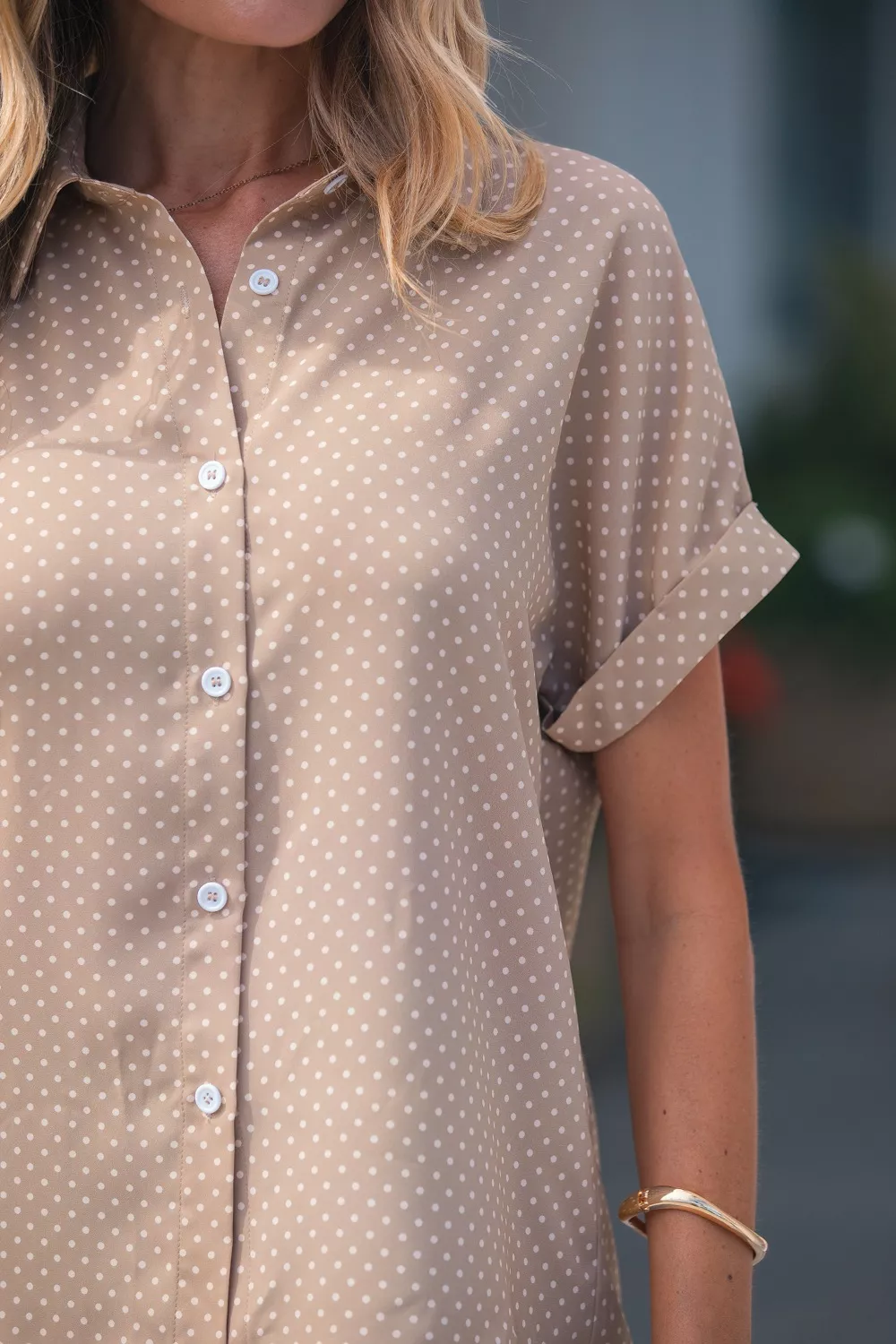 Polka Dot Print Short Sleeve Shirt - Image 7