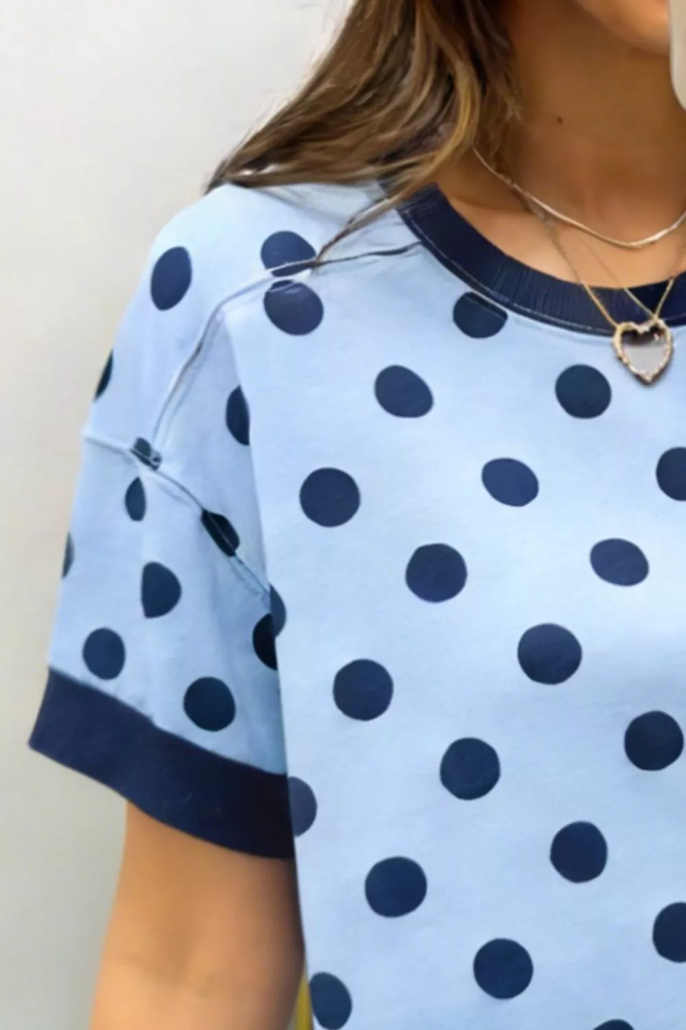 Polka Dot Round Neck Sweater - Image 2