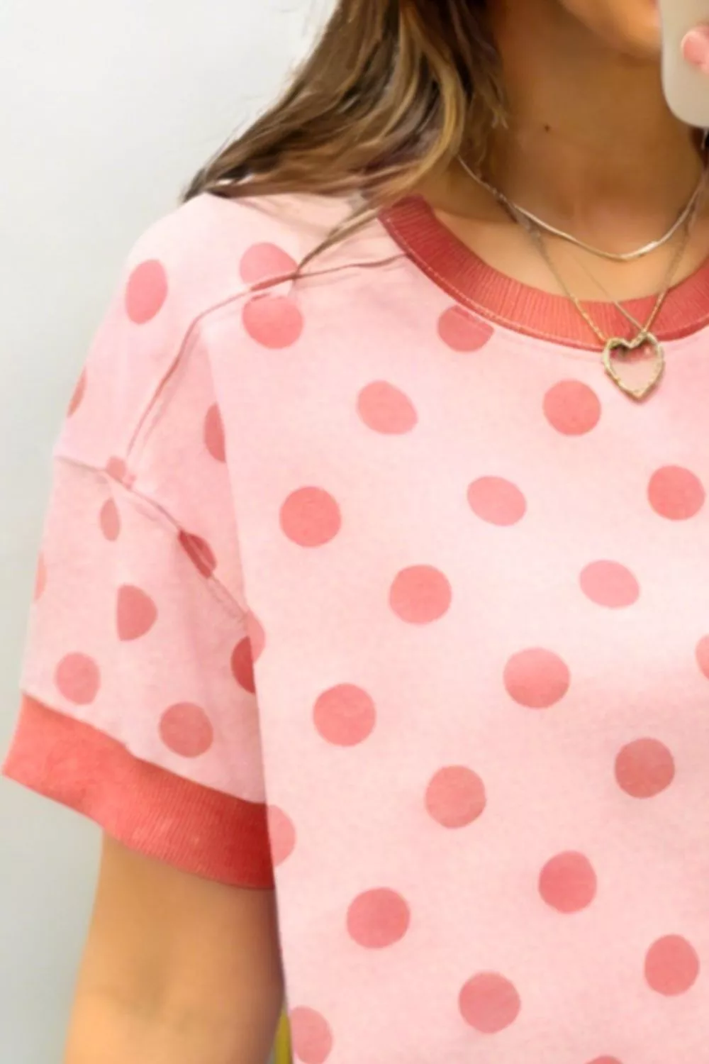Polka Dot Short Sleeve T-Shirt - Image 2