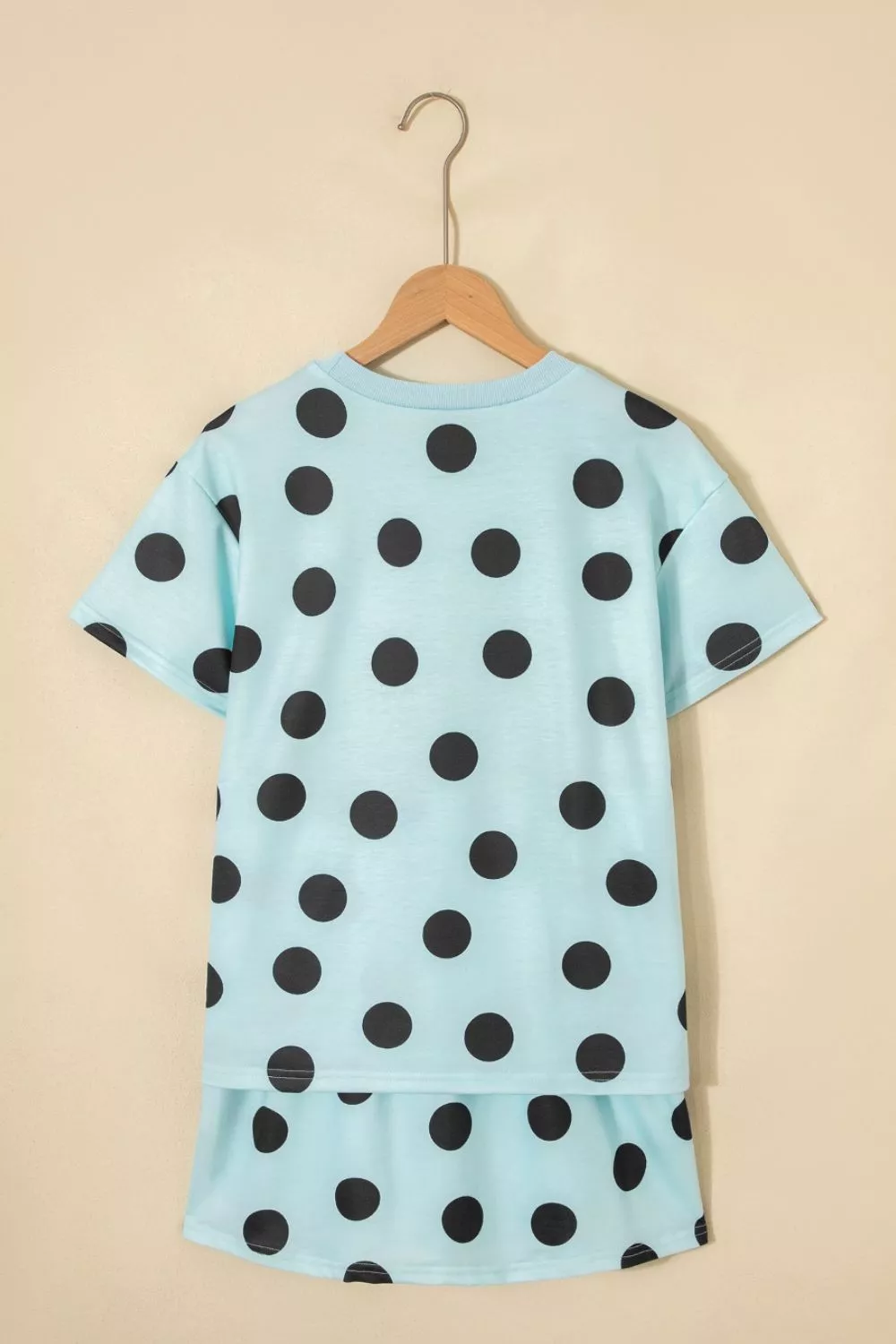 Polka Dot Short Sleeve Top Casual Skort 2pcs Outfit - Image 8
