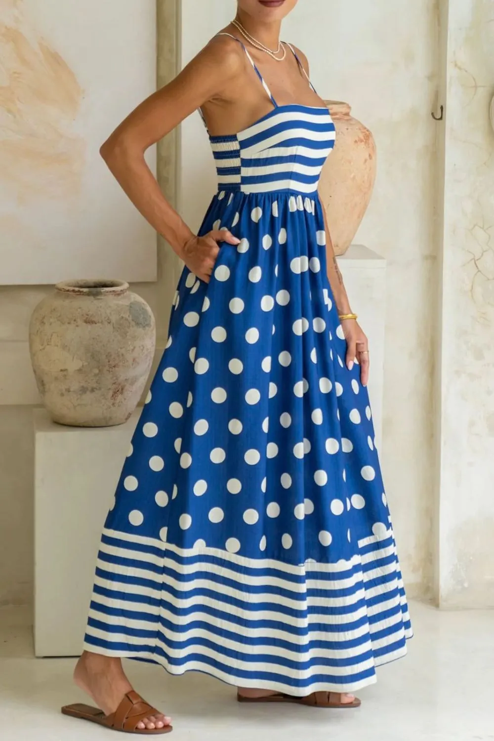 Polka Dot Square Neck Cami Dress - Image 20