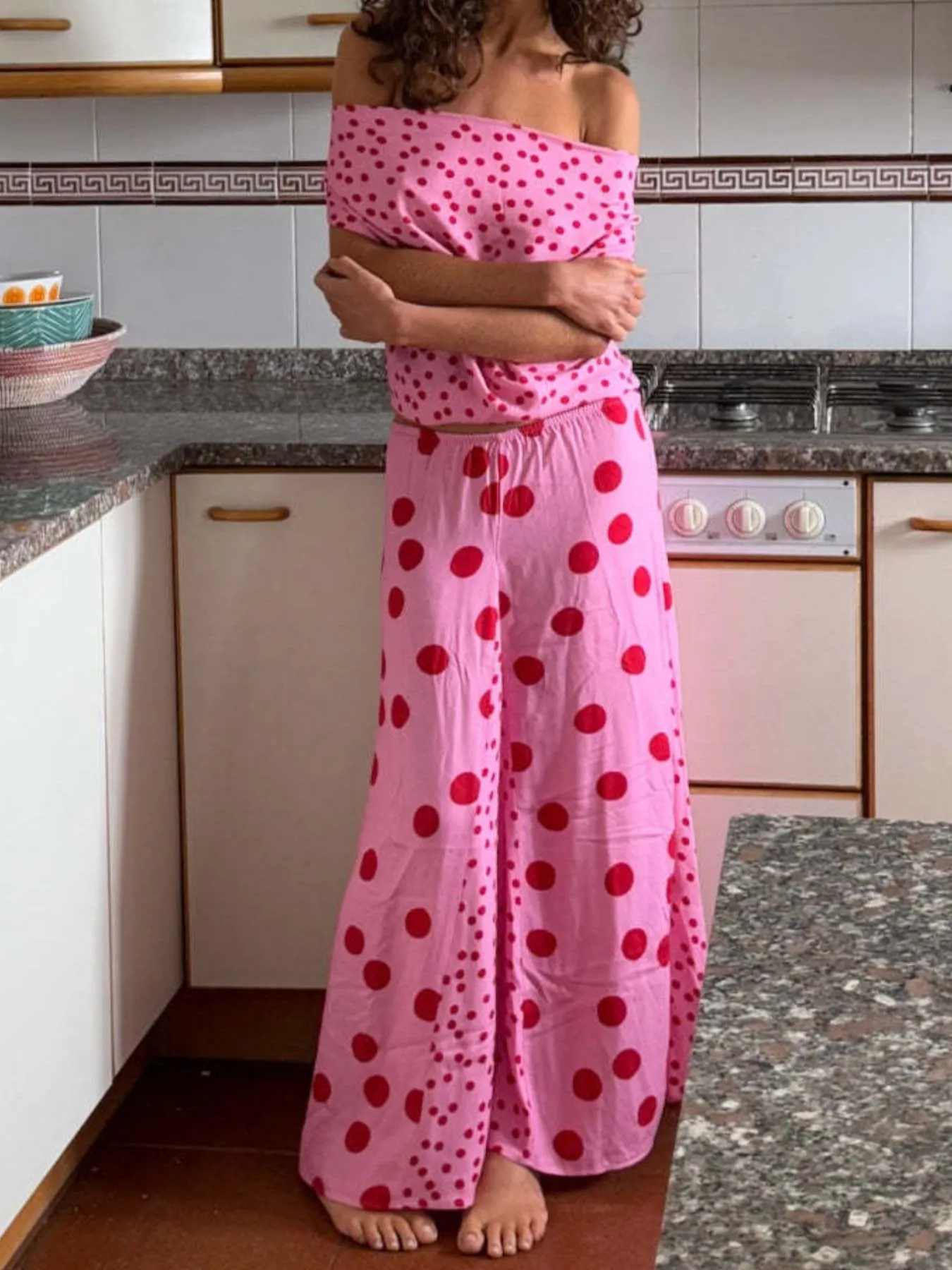 Polka Dot Top and Maxi Skirt Set - Image 9