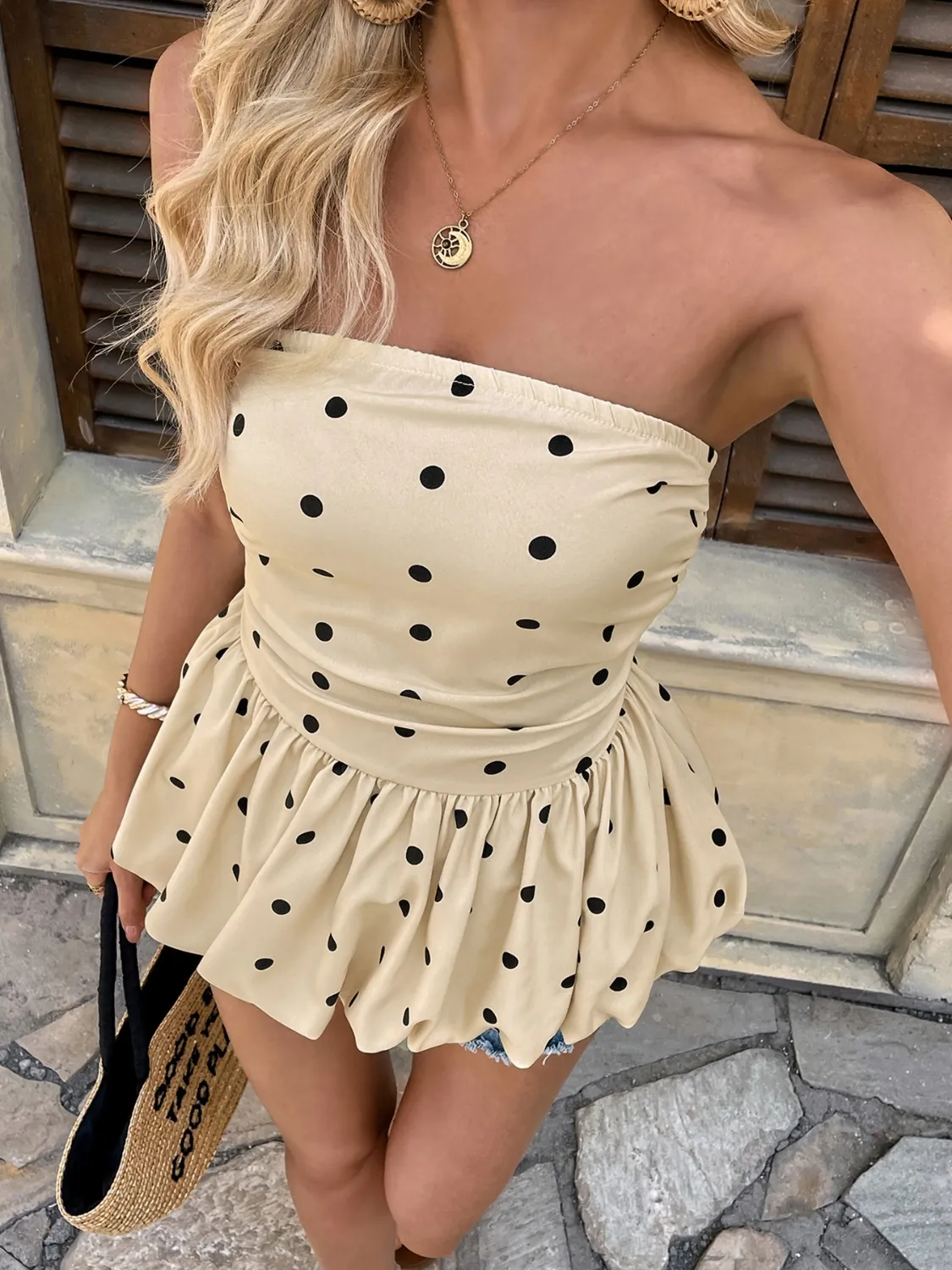 Polka Dot Tube Top - Image 3