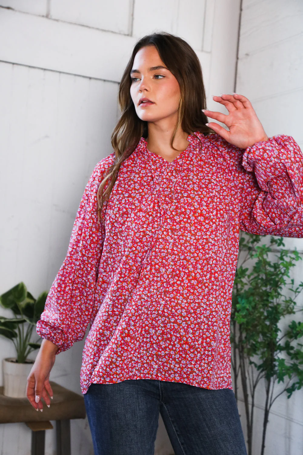 Poppy Daydream Floral Woven Blouse - Image 11