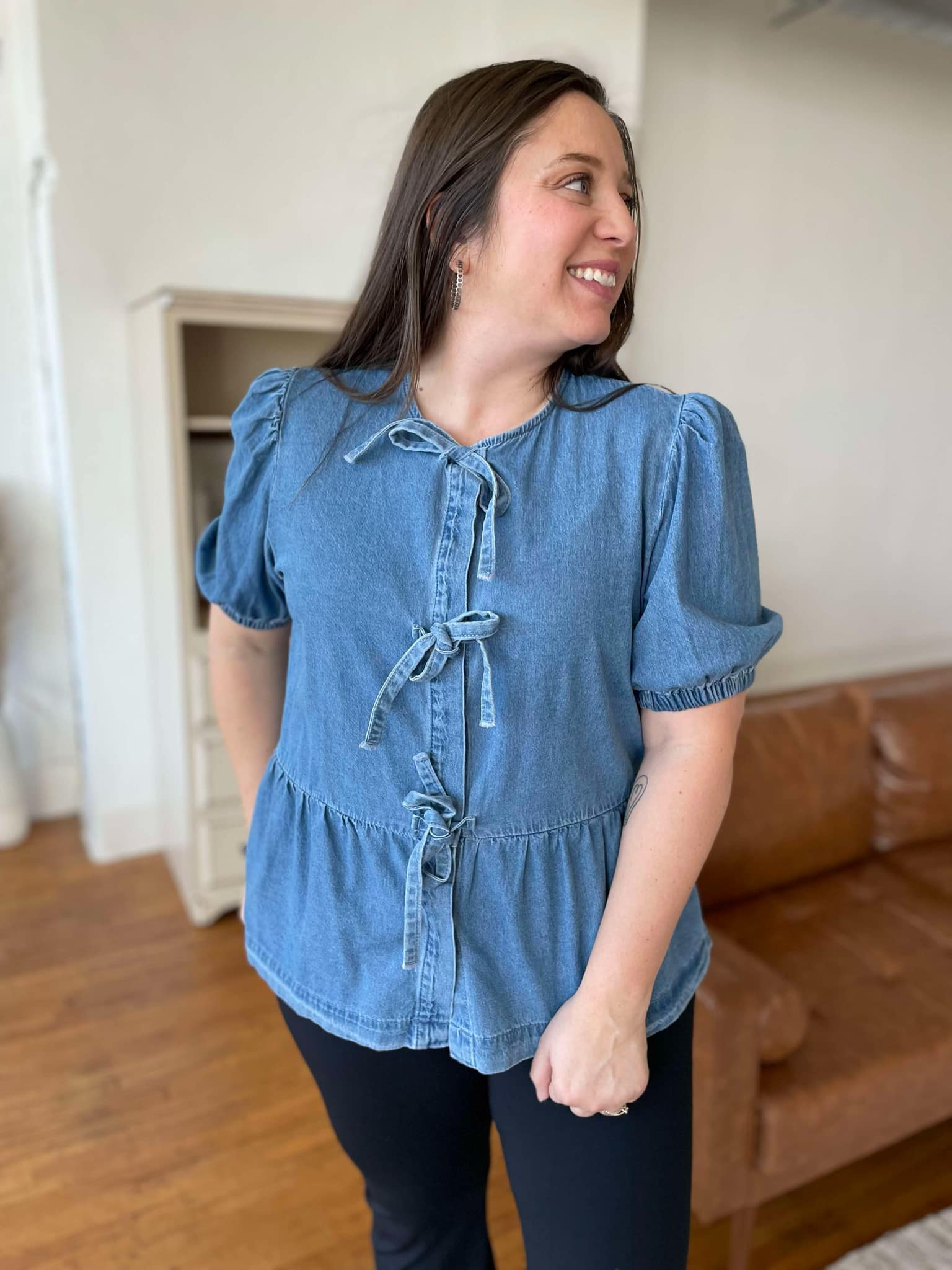 PREORDER: Sweet Escape Peplum Top - Image 8