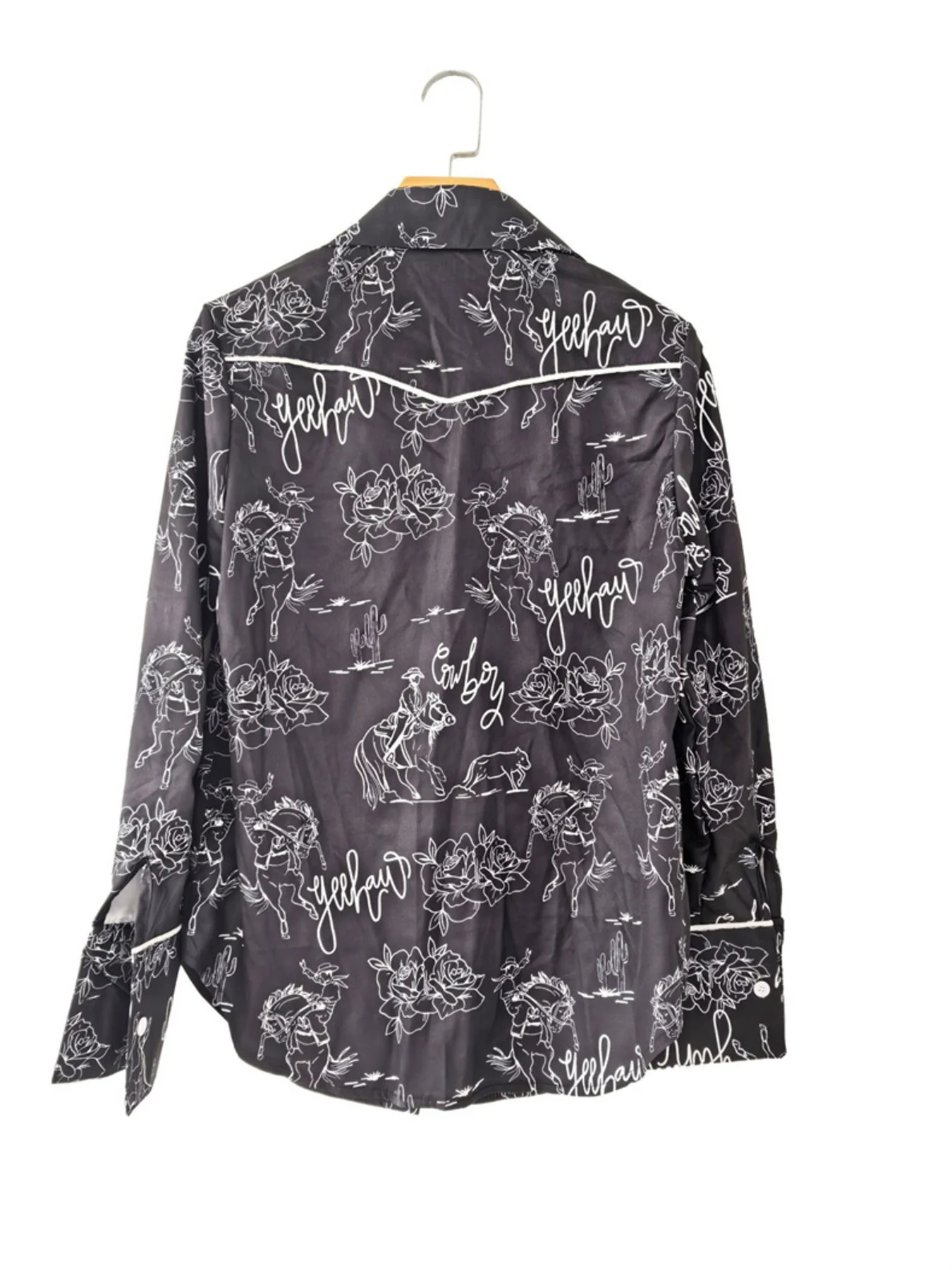 Printed Button Up Long Sleeve Shirt - Image 14